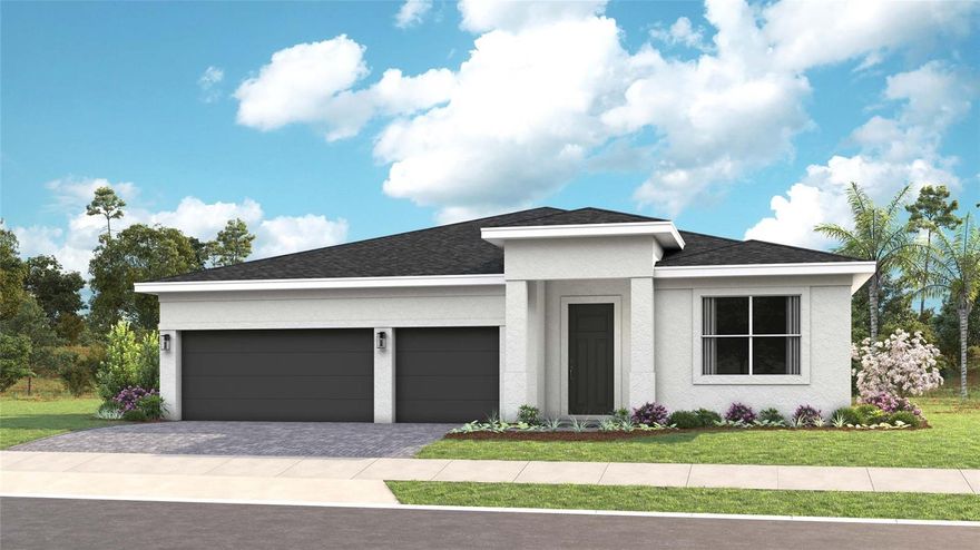 Pre-Construction. To be built. Cresswind at Hammock Oaks, a new active 55+ community by Kolter Homes, is situated in Lady Lake, FL, famously known as the “home of lakes and sunshine.” Located near The Villages the community is only minutes from Leesburg and convenient to Orlando. This gated community in Central Florida features Cresswind's national award-winning "Set Yourself FREE" lifestyle program based on the cornerstones of Fitness, Relationships, Education and Entertainment. The resident-only clubhouse and amenity center with a state-of-the-art fitness center offers 55+ neighbors a place to gather and participate in social activities facilitated by a full-time Lifestyle Director. Outdoor amenities will include pickleball & tennis courts, walking trails, resort-style pool and spa, pool, event and entertainment areas.
Pearl Floorplan Home in Prestigious Gated Community
Unmatched Privacy, Sophistication, and Contemporary Living
Experience refined living in this stunning Pearl floorplan residence, ideally situated within a prestigious gated community that ensures exceptional privacy, robust security, and unparalleled modern elegance. This thoughtfully crafted home features three generously sized bedrooms, three luxurious full bathrooms, a spacious open-concept family room, and a versatile flex space—each designed for ultimate comfort and effortless functionality.
The dedicated Bedroom 3 Suite offers additional versatility, perfect for guests or a private office, while the expansive three-car garage delivers abundant storage options for all your lifestyle needs.
Step into the gourmet kitchen, a culinary masterpiece highlighted quality cabinetry, a sophisticated cooktop cabinet with functional drawers, and state-of-the-art GE appliances. Enjoy the convenience of a cooktop, an elegant under-cabinet hood, a built-in microwave, and an efficient dishwasher—all designed to elevate your cooking experience.
Indulge in the owner's suite, meticulously upgraded with a lavish shower and the secondary bath featuring a beautifully tiled shower. The laundry room offers enhanced practicality with a direct-access door to the spacious walk-in closet, streamlining your daily routine.
Embrace seamless indoor-outdoor living with a breathtaking sliding glass door that leads to the covered lanai, creating the perfect sanctuary for relaxation or entertaining guests.
This impeccable home harmoniously blends luxury and functionality, making it the ideal choice for discerning homeowners seeking a sophisticated and secure lifestyle in a prime real estate location.