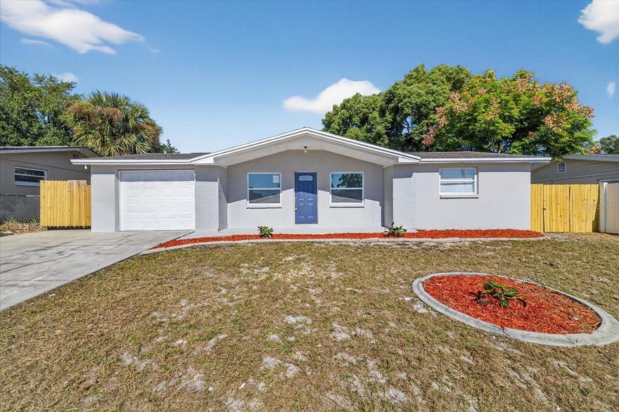 Wow! Spectacular Fully Renovated Property in Port Richey. This beautiful 2-bedroom, 1.5-bathroom home has been meticulously remodeled to comfort, style, and functionality. It features ceramic tile flooring, modern and luxurious bathrooms, and a pristine kitchen with high-end finishes, equipped with brand-new appliances. Its fresh and contemporary design makes it the perfect move-in-ready home with no repairs or renovations needed. Additionally, it is centrally located, close to shops, restaurants, schools, and major roadways. Don’t miss the opportunity to check out this gem in Port Richey!