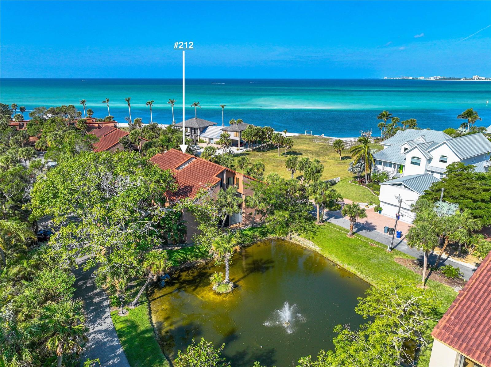 This is the One! *Rarely Available 2bed/2bath Condo located in Sandy Cove II with Great Gulf Views*Own a Tree top Condo on the #1 beach, Siesta Key*Pet friendly*Open plan with Cathedral ceilings*Sandy Cove II offers access to one of the best fishing piers on Siesta Key*Designed by Frank Smith from the Sarasota School of Architecture*The master bedroom is on the first level with a patio with gulf views off of it. The Living Room has full views of the Gulf*The second bedroom is located on the second level with it's own bathroom*Located on the second level is a bonus room* Newer AC system which is still under warranty*Sliding glass doors have been upgraded to hurricane/high end sliders which also feature window tint for energy savings*This condo is a short (less than .5 miles) walk or bike ride to the shops and restaurants of Siesta Village*The community features a clubhouse with a screened porch that can be used for private parties and an apartment for visiting guests*There is bike, canoe, kayak, & paddle board storage available & this property has a separate assigned storage unit as well*Sandy Cove II is truly an unique complex located on the North end of the Key*