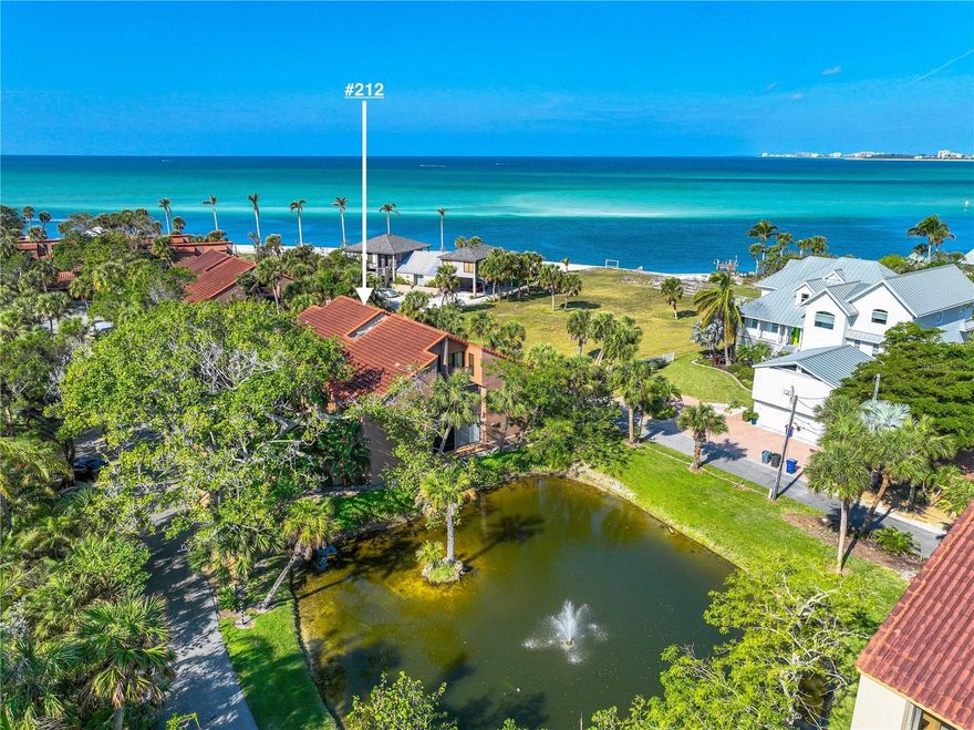 This is the One! *Rarely Available 2bed/2bath Condo located in Sandy Cove II*Second Floor Unit with Your Own Exterior Entrance and Water Views from Your Living Room! Own a Tree top Condo on the #1 beach, Siesta Key*Pet friendly*Open plan with Cathedral ceilings*Sandy Cove II offers access to one of the best fishing piers and waterfront areas on Siesta Key*Designed by Frank Smith from the Sarasota School of Architecture*The master bedroom is on the first level with its own sliding doors that open to a side balcony*The Living Room has full views of the Gulf*The second bedroom is located on the second level with it's own bathroom*Located on the second level is a bonus room* Newer AC system which is still under warranty*Hurricane-rated/high end sliding glass doors which also feature window tint for energy savings*This condo is a short (less than .5 miles) walk or bike ride to the shops and restaurants of Siesta Village*The community features a clubhouse with a screened porch that can be used for private parties and an apartment for visiting guests*There is bike, canoe, kayak, & paddle board storage available & this property has a separate assigned storage unit as well*Sandy Cove II is truly an unique complex located on the North end of the Key*