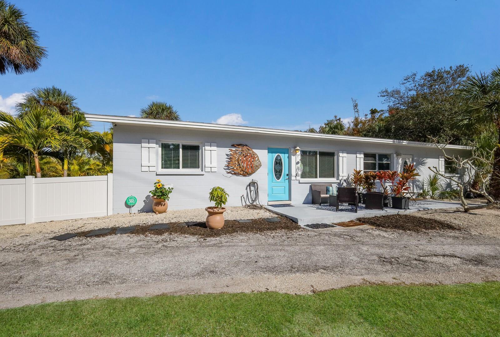 A distinctive duplex opportunity, ideal for savvy investors or those seeking a charming coastal abode. Featuring 2- 2BD/1BA units, each with its own character. Unit B offers new impact windows and vinyl flooring while unit A has kept the old Florida charm of inviting terrazzo floors. A short stroll from the sparkling gulf waters and sugar sand beach, the duplex offers a prime location for beach lovers. The outdoor spaces are a highlight, with one unit featuring an easy-to-maintain shell yard and the other a lush turf yard-both perfect for private enjoyment and entertaining. Vacation rentals are in place for the upcoming season offering a turnkey rental opportunity. This duplex is a smart choice for those looking to invest in a thriving rental market. It's an opportunity to be a part of a vibrant beach community.