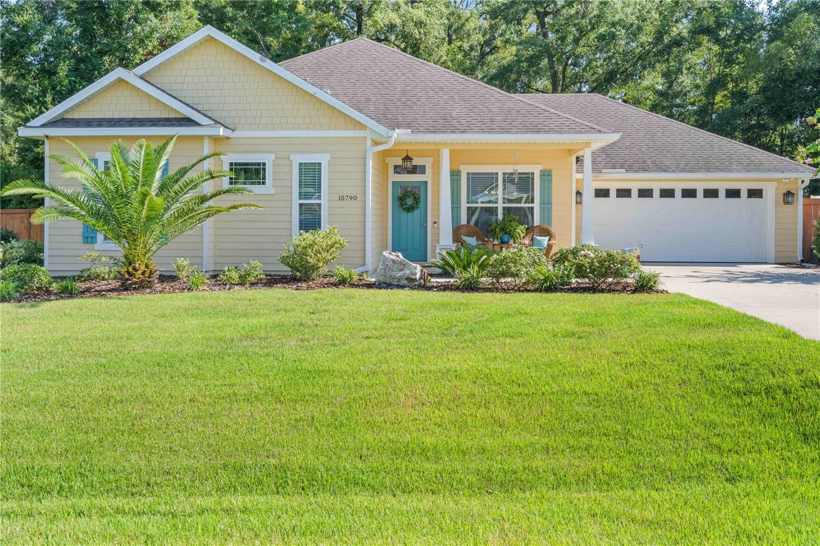 Under contract-accepting backup offers. Open up to nature in your wooded backyard when you arrive home in Peyton's Preserve, a gated community just 30 minutes from Gainesville and Lake City. This one owner 3 bedroom, 2 bath home is situated on a half-acre lot with many outdoor extras including a roomy screened porch, patio with a fire pit, a Hot Springs hot tub, and privacy fence. This is a quality built home with an open concept living area, 10' ceilings throughout and 11' tray ceilings in both the living room and master bedroom, granite counter tops, solid wood soft-close cabinets, a large kitchen island, walk-in pantry, and luxury vinyl plank floors. The laundry room includes a granite top folding table, a convenient laundry tub and extra storage space. Many other extra features including a flex room which can function as an office, work-out room, or extra storage area, programmable irrigation system, a garden tool shed, a whole house water filtration and water softener system, energy efficient double paned windows and an insulated 2-car garage. This home could be your peaceful retreat with the conveniences and amenities you're looking for.