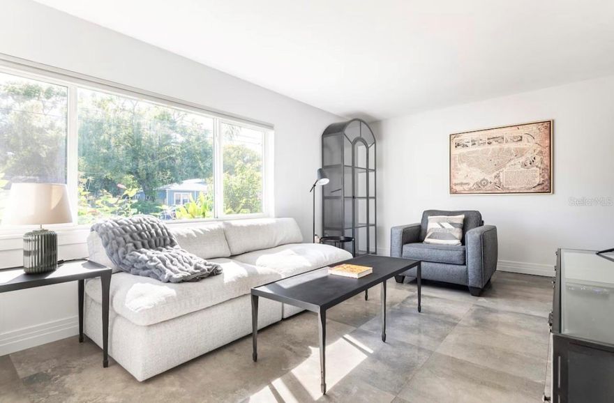 Move-in ready home in the heart of downtown Tampa! High end renovation with all new windows, flooring, plumbing, lighting, kitchen and baths. The kitchen has a massive amount of storage with an amazing island. Beautiful flooring with a neutral light gray color palette throughout. Enjoy sitting outside on your oversized screened in patio. The garage is also vented with AC making a nice place for a workshop or a gym set up. Discover the charm of living in Riverside Heights. Brick covered streets. Walkable to two neighborhood parks, playgrounds, basketball courts and baseball field. Minutes to downtown Tampa, armature works, and the amazing Riverwalk. Just 10 minutes to the Airport/ International Mall. Lease terms are flexible.