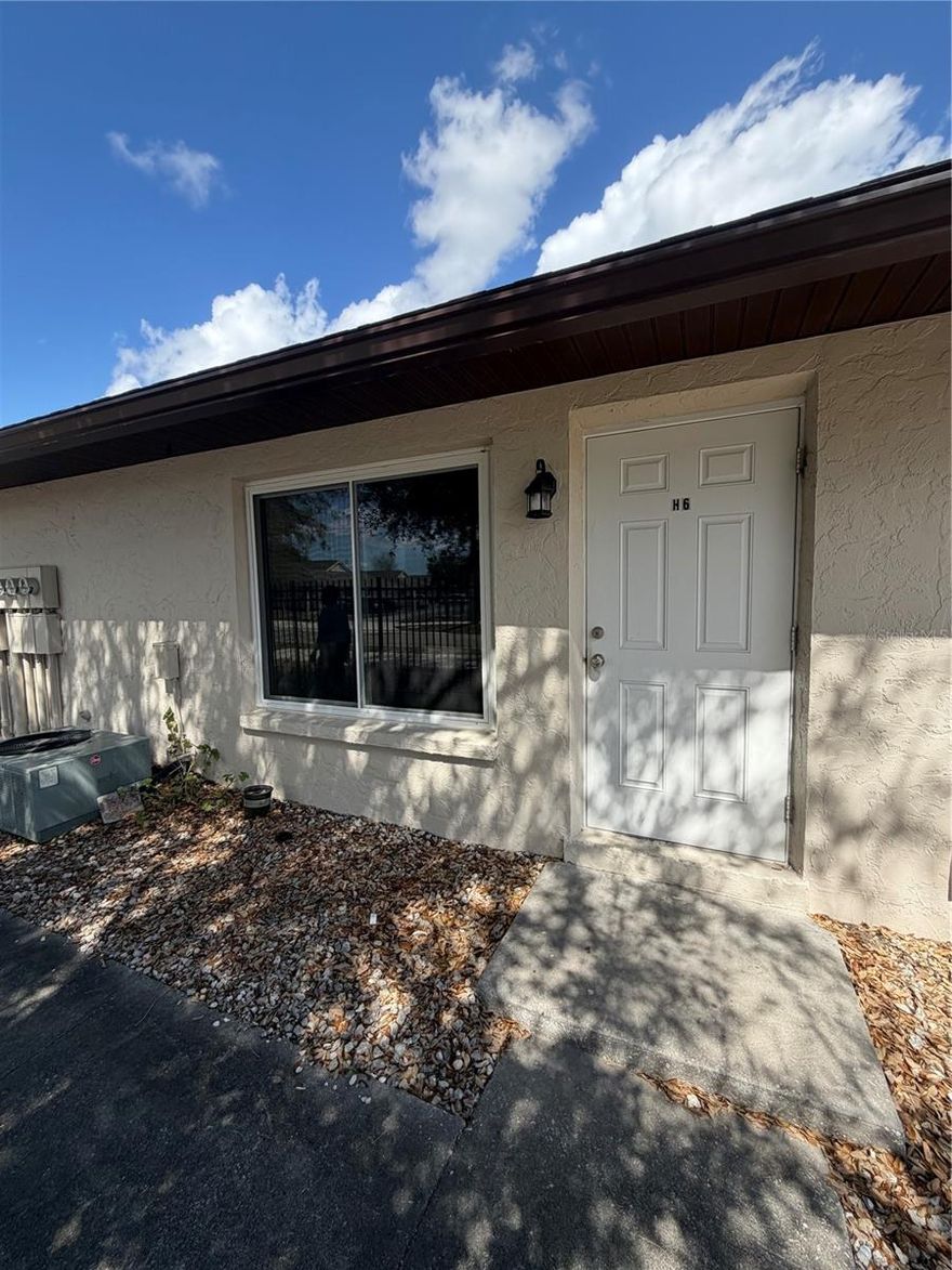 Welcome to Sunshine Villas HOA! This home is the perfect opportunity to be your home, seasonal villa or investment. Located in the heart of Port Charlotte, near shops, hospitals, and restaurants! The Sunshine Villas community is ever improving, plans are made to become a gated community in 2026, fiber internet will also be available in 2026. The community as a whole is NOT in a flood zone, HOA reserves are well funded with no special assessments in sight. The unit includes appliances, including newer water heater!