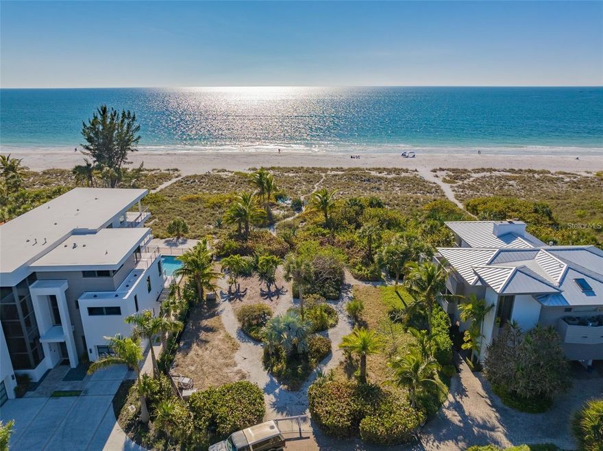 Very rare opportunity to own one of the most coveted addresses on Anna Maria Island—Sunset Lane. This estate-sized, over ½-acre beachfront parcel offers 80’ of direct Gulf frontage with an impressive 470’ depth. DEP state permit in hand allows for up to 6,558 sq ft of living space (Ground: 74’ x 58.6’, First Living: 74’ x 58’, Second Living: 67’ x 48.6’). Design and build your dream coastal estate with unobstructed sunset views from every room.