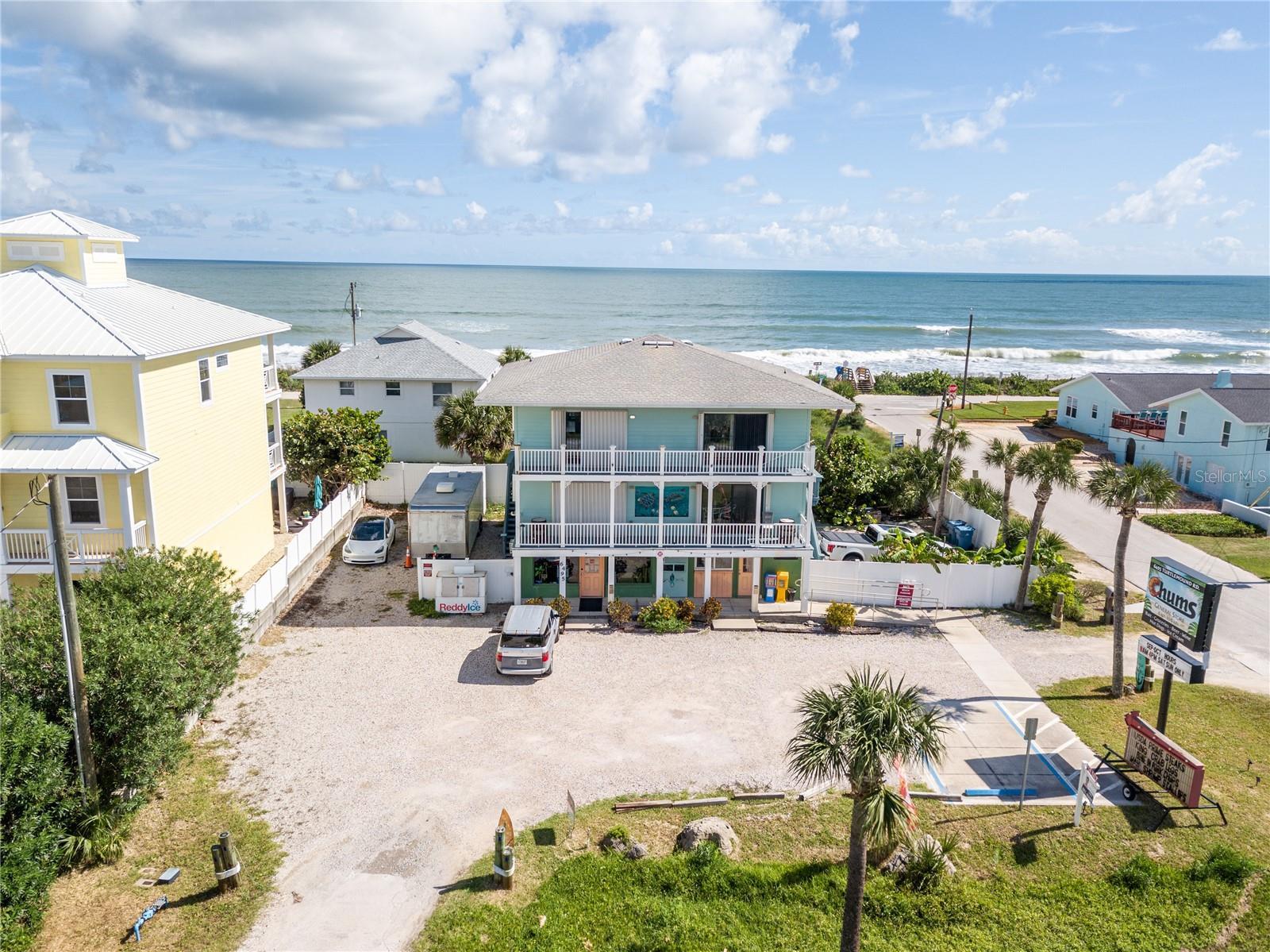 Important Notice: Please do not attempt to walk the property or approach customers and employees without an appointment.
Introducing a rare opportunity to own a versatile 3,888 SQFT multi-use property just one lot from the ocean in beautiful New Smyrna Beach. This unique property offers commercial space on the ground floor and living above. The sale includes an existing business, with half of the commercial area currently operating as a boutique grocery and bait & tackle shop. The remaining commercial space is available for build-out and expansion, providing endless possibilities for growth.
The upstairs features a spacious 5-bedroom, 3.5-bath residence with stunning ocean views, both from within and from newly added balconies. As one of the few commercial properties in this desirable part of New Smyrna Beach, the location enjoys a loyal customer base of locals, fishermen, and beachgoers. The property is situated near a popular county park, the Canaveral National Seashore, and one of the most renowned waterfront seafood destinations in the area.
This property is a true income producer, with options to lease commercial space, operate the business while living upstairs, or expand the existing commercial footprint.
Exciting Opportunity: The adjacent land to the east is also available for purchase, and both sellers are open to considering a simultaneous transaction. This presents a unique chance to expand your footprint and maximize the potential of this prime location.