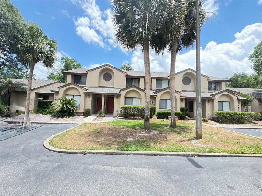 Beautiful 2/2 townhome in highly desirable Cypress Club community in The Highlands of Winter Springs, located in close proximity to SR 434! Light and neutral colors throughout, freshly painted approximately two years ago!  *Vaulted ceiling in the spacious family/great room with a wood burning fireplace!  Tile flooring in the living areas and laminate in the bedrooms.  Split bedroom floorplan, with one bedroom downstairs.  Tub and shower combination in both bathrooms.  Newer a/c and a washer and dryer included!  Screened and Covered porch and an additional outside storage closet for additional storage.  Community pool in addition the master community pool!  Two assigned parking spaces and additional visitor parking. The community offers a fabulous club house, nature walking trails, parks, playground and tennis courts.  Located close to shops and restaurants and very close to SR 434, SR 17/92 and SR 417 for easy commuting.