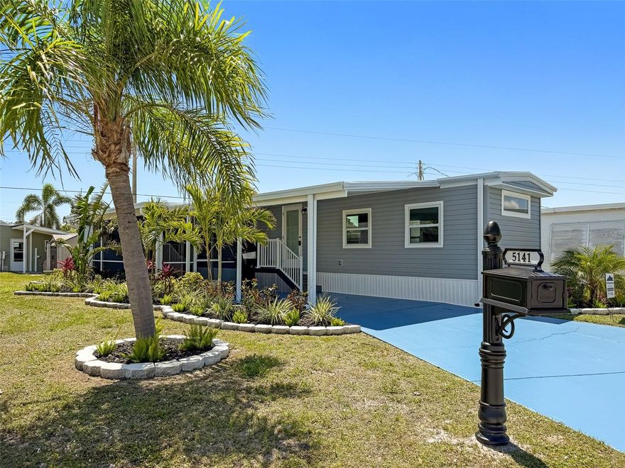 MANUFACTURED HOME FINANCING AVAILABLE!! Feast your eyes on this treasure! A completely remodeled 1-bedroom, 1-bathroom mobile home nestled in a lively 55+ community. Even better you own the land, not lot rent here. This beauty's had a head-to-toe makeover with all the modern flair you’ve been dreaming of. Picture yourself soaking up the breeze on a spacious screened-in patio. Whether it’s your cozy nest or your beach escape, this place is calling your name. Forget about monthly HOA fees because they’re wrapped up in your property tax. This community comes stocked with lots of great amenities from a community pool, bot tub, shuffleboard, and pickleball courts.  Make sure to check out the clubhouse that offers a calendar of activities. Cable and trash service included. Location is everything! You’re just a hop, skip, and a jump from the Sarasota/Bradenton International Airport, with shopping, dining, hospitals, parks, and speedy access to I-75 right at your fingertips. Plus, you’re nearby the stunning beaches, and the lively downtown Sarasota and St. Armands Circle. Experience the peace and community vibes here—it’s a spot you’ll love to call home!
