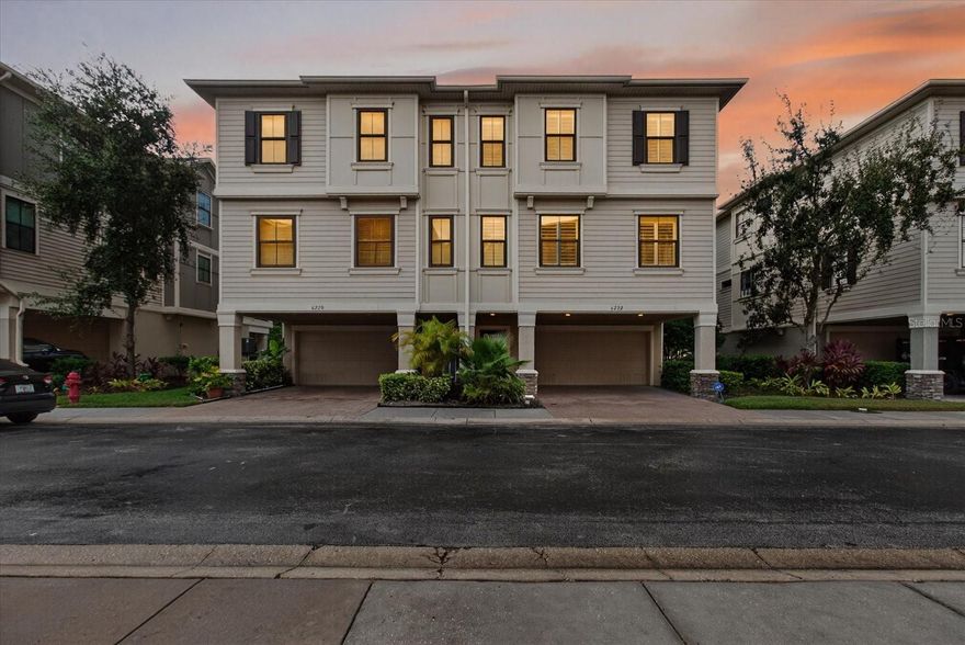 Introducing 6222 Anhinga Dr.: Comfort awaits you at this beautiful gated community in the heart of Tampa Bay. This well-maintained and updated three-story townhome brings spacious living to life. From the oversized two-stall garage, as you enter the home, you are sure to be impressed. Don’t do stairs? No problem. This home comes with its own ELEVATOR, allowing for the convenience of taking your groceries, luggage, and heavier items straight from your garage to exactly where you need to be. Moving to the main floor, a cohesive look is achieved throughout with new LVP Flooring installed in 2025. The kitchen, featuring granite countertops and stainless steel appliances, is perfect for entertaining guests. Making your way up to the third floor of this incredible home, you arrive at the primary bedroom that dreams are made of. The OVER-SIZED PRIMARY allows space to make it the perfect escape. Featuring a walk-in closet with plenty of room for storage and a primary bathroom equipped with a soaking tub, double vanity, and tile shower. What more could you ask for! Walking down the hallway, you will find your washer and dryer conveniently to the left, a full bath, and your other two spacious bedrooms. Take a breath of fresh air and enjoy your picturesque balcony overlooking the pond, or step outside to enjoy all the community's various amenities. Rest easy knowing the HOA covers all exterior maintenance, including roof replacement (2022), painting, lawn care, and pest control. Close to Tampa International Airport, Shopping, and More; you’re new home is calling. Other Updates Included NEW AC 2024 & SMART FEATURE THERMOSTAT 2025!