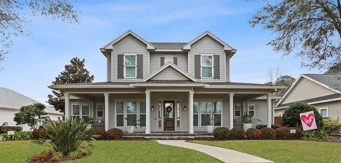 Stunning custom EG Gonzalez home in the award-winning community of Town of Tioga. This home is situated on a premium over-sized executive lot in the back of community on a low traffic street. This two-story 4 bedroom/3 bathroom home features Bonus Flex Room plus a study and a flex room/media/gym on each floor. This turn-key ready home is bright and cheerful with tall ceilings throughout offering great natural light in each room. An elegant foyer welcomes you into the home. Custom python wall covering from ceiling to floor makes for a breathtaking entrance. The first floor of the home features a formal living room, kitchen, living room, breakfast nook, huge walk-in pantry, large laundry room w/lots of storage space, full bathroom, bedroom #2 is currently being used as a gym, mud room with custom cabinetry for an ideal "drop and go" storage to hide sports equipment, backpacks, etc. and mud room custom bench, and primary bedroom en suite with two large walk-in closets. The second story features two bedrooms sharing a bathroom and an extra large flex room that is currently being used as a media room but can also serve as an oversized bedroom. There is also an additional room outside of the three upstairs bedrooms that makes an ideal study nook or conditioned storage space. No carpet in the home makes for easy maintenance. The luxury kitchen has
oversized refrigerator/freezer, double-ovens, built-in ice maker, top of the line quartz counters, gas stovetop, microwave and breakfast nook. The backyard has 8 ft privacy fence, additional auxiliary parking pad or basketball court area ---and plenty of room to tuck all your favorite "toys" behind the gated perimeter. The outdoor living spaces is an entertainers dream space with outdoor kitchen with gas grill, sink, stone counters, custom paver patio, outdoor shower and stunning HEATED pool with a waterfall. Town of Tioga offers wonderful amenities such as community pool, tennis courts, basketball courts, clubhouse, soccer field and sidewalks throughout community. Town of Tioga offers a walkable lifestyle which is only one of two in Alachua County. Enjoy walking to your favorite restaurants such as Local Provisions, Blue Highway Pizza, Patticakes, Cilantro Taco, Gainesville Health and Fitness Center, spas, boutiques, medical providers, etc. This home is turn-key ready. Executive Lots in Tioga currently selling for $218k plus the price of new construction. Plenty of extra parking space behind gate.