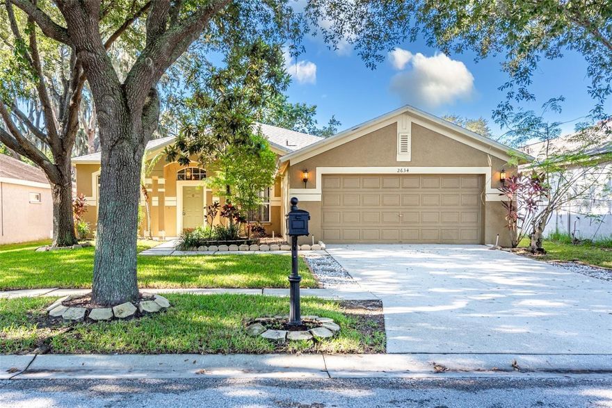 Stunning Pool home with over 2400 sq ft in Bloomingdale with newer roof.... No carpet in this winner (all wood and tile floors) and screened enclosed pool home. Best value in Bloomingdale will be the next buyer's game in years to come! Home as a 4-way split bedroom plan, and" A rated school districts" ..........A shady canopy lets light filter through peacefully as you approach this stunning home in Bloomingdale Cove. The high ceilings of the entry grandly invite you to step inside to witness the intricate crown molding those lines the walls of the formal living and dining spaces. An archway to the family room sits opposite the front door, and a short hall gives way to a private bedroom and a full hall bath. The laundry room has space to spare and grants access to the two-car garage, while a pass-through into the kitchen means easy access when unloading groceries. The kitchen offers a closet pantry, plenty of cabinet space, expansive countertops, and a deep double basin sink. The breakfast bar provides additional seating just off the eat-in kitchenette. The family room offers extra space for entertaining guests and is complete with a decorative electric fireplace giving off a cozy vibe. The second bedroom is just off the family room, while the third and fourth bedrooms are located at the rear of the home and share a short hallway with the second full bathroom. An exterior door provides additional access to the spacious covered patio, while the sliders in the family room grant a gorgeous view of the screened-in pool and spa. The owner’s suite features room to spare and private access to the patio. The en-suite boasts a soaking tub and a tiled walk-in shower. The dual sink vanity and the linen closet opposite the private water closet provide plenty of storage. A separate door gives way to the massive walk-in closet.