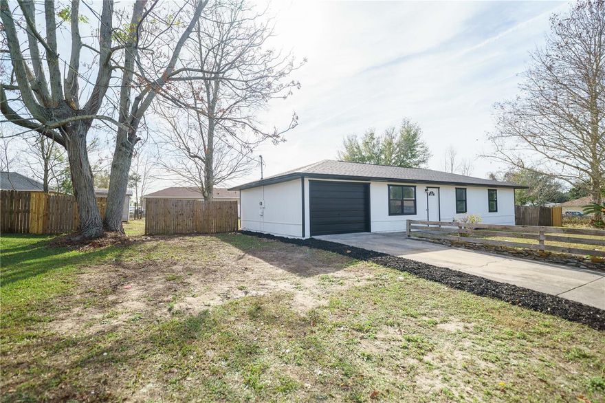 3 bedroom 2 bath newly renovated 1993 concrete block home, ideal location, just minutes from the World Equistrarian Center. Thoughtfully updated from top to bottom. New Roof Dec 2025, New AC 2025, New Hot water Heater, and New well pump. This home blends solid construction with modern finishes.  Inside you will find fresh paint, updated flooring, stylish fixtures. The kitchen is bright and is the heart of this home. The fenced in back yard offers space to entertain. Whether you are looking for a starter home, seasonal home or investment property this move in ready gem delivers comfort, convenience and an unbeatable location close to dining, shopping, and I-75.