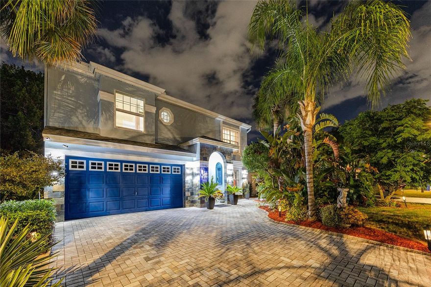 Beautifully updated and impeccably maintained, this stunning two-story pool home offers nearly 2,900 soft of comfortable living space with 4 bedrooms, 2.5 bathrooms, and a 2-car garage. From the moment you arrive, the gorgeous landscaping, brick paver driveway, and walkways create exceptional curb appeal. Step inside to a welcoming foyer that opens to spacious living and dining areas with elegant tile flooring, decorative moldings, and plenty of room for entertaining family and friends. The brand new kitchen features stainless steel appliances, granite countertops, and a charming breakfast nook with bay window overlooking backyard. The inviting family room showcases custom builds-ins with decorative wall creating the perfect gathering space. An updated half bath and nicely finished laundry room with subway tiles walls complete the first floor. Upstairs, the spacious primary suite offers a private sitting area with bolts-ins, a large walk-in closet, and a luxurious ensuite updated bath with garden tub, glass-enclosed shower, and double vanity. Two secondary bedrooms include walk-in closets, while the third offers generous storage as well. An updated full bathroom serves the additional bedrooms. The backyard is truly a private retreat!!! Enjoy relaxing or entertaining on the covered lanai beside the sparkling pool with ambient lighting inside the lanai that creates a resort-style atmosphere. Step outside to beautifully landscaped grounds backing to a serene conservation area, complete with cozy fire pit, hammocks, and additional lighting for the ultimate outdoor living experience. Conveniently located just minutes from Trinity's shopping, dining, golf courses, and medical facilities, this exceptional home combines comfort, style and unbeatable location.