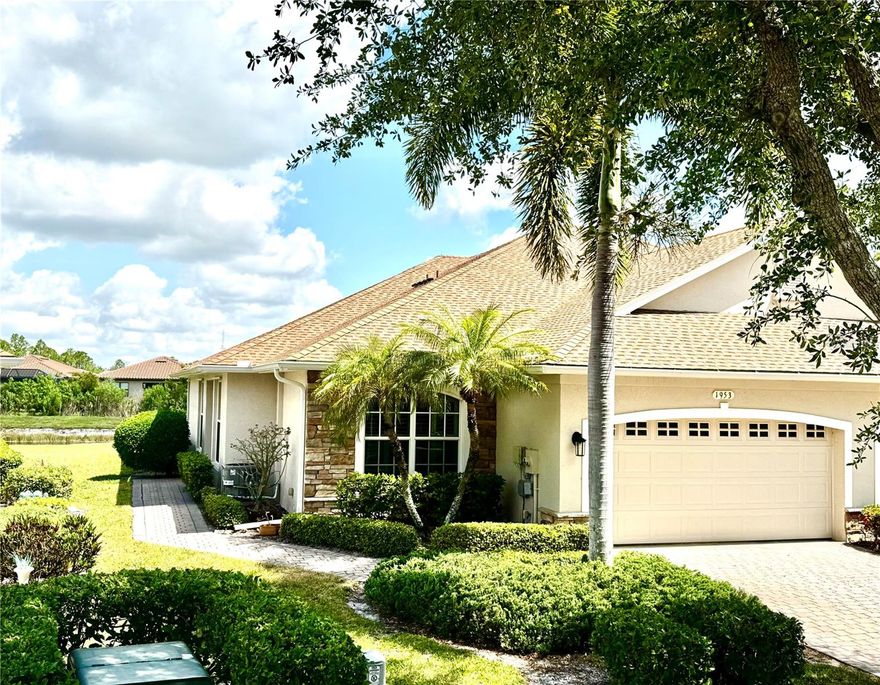 Enjoy the tranquil Florida lifestyle without the worries, at an amazing value! This 2/3 bedroom  home is located in a quiet maintenance free community. Perfectly situated on a private lakefront lot. Just a few homes away from the luxurious heated cabana style pool and amenities.  This abode offers upgrades galore! Crown molding, Oversized screen lanai, Lanai widows( for additional space), study, Hurricane shutters, Gorgeous ceramic rectangular tile throughout, Granite, Stainless steel appliances, High end laundry machines, wood floors, snail shower, walk in closets(storage Galore!) and so much more. The large enclosed lanai offers amazing privacy, waterfront views and living space(can convert to usable living space when needed).   This modern, smart floorplan is functional and perfect for entertaining; while maintaining a manageable footprint. The community of Lakeside Plantation is an exclusive neighborhood. Amenities include, pool, common room, parks, miles of sidewalk along multiple lakes and features. Close to shopping, restaurants, parks, hospitals and more.  Call today to tour this uniquely private home.
