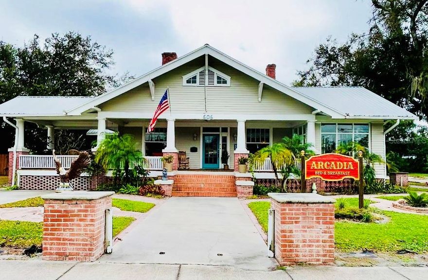 16% RETURN BUSINESS OPPORTUNITY — HISTORIC BED AND BREAKFAST – ARCADIA, FL

¦ Arcadia Bed & Breakfast ¦

This turnkey operation includes a dedicated website, comprehensive booking infrastructure, and strong online reviews. Established operating systems enable a seamless transition for the new owner.

The property offers seven rentable units: five guest rooms and two family size suites. Each unit features a private bathroom, ensuring guest privacy and comfort.

Rates start at $160 per night and increase based on guest count. The property accommodates up to 15 guests when the entire house is rented—a rental option occasionally utilized.

An owner’s cottage is included on the property, featuring a private kitchen and living area, providing comfortable and independent living space separate from guest accommodations.

The business benefits from a diverse and stable customer base, including tourists, traveling professionals, and repeat long-term guests. Occupancy remains consistent with an expanding repeat clientele.

VALUE-ADD OPPORTUNITY: The business currently generates bookings exclusively through word-of-mouth and direct website reservations, with no external advertising or listings on third-party online travel agencies. This presents clear potential to increase revenue through strategic marketing and expanded distribution channels.

Arcadia’s ongoing economic development and increasing visitor demand support continued market expansion and revenue growth.

Please be advised, the listing agent holds an ownership interest in the property.