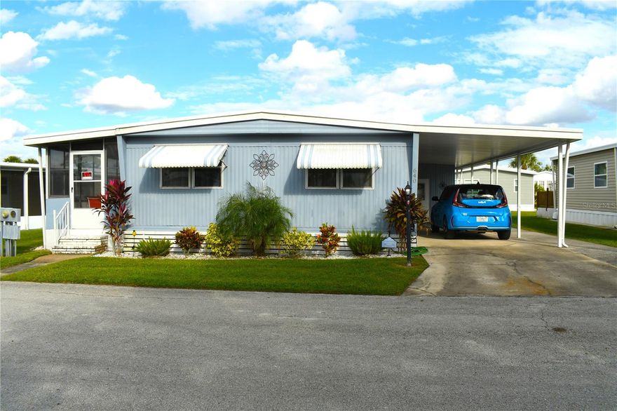 Welcome to your peaceful lakeview retreat!
Discover this beautifully maintained 2-bedroom, 2-bath double-wide home perfectly situated in a vibrant, gated, 55+ resident-owned community. Enjoy the serenity of lake views combined with the convenience of modern updates and a friendly, active lifestyle.
This home includes the corporate share in the list price, offering a seamless path to ownership. With a low monthly HOA fee of just $145, you’ll enjoy covered essentials like water and sewer, plus access to an impressive range of amenities.
Step inside and experience a warm, inviting interior that’s ideal for relaxing or entertaining guests. The updated kitchen makes meal prep a breeze, while thoughtful renovations bring peace of mind — including new AC/heat (2021), new subfloor (2022), new duct system, repiped water lines, new water heater (2023), and stylish vinyl wood flooring throughout.
The primary suite offers comfort and accessibility with the laundry conveniently relocated for ease (can be moved back to the shed if desired). Outside, enjoy your covered carport, with long-term parking and boat slips available for just $100  yearly — perfect for those who love lake living.
Residents enjoy a welcoming community atmosphere with a clubhouse, swimming pool, and social events year-round.
Don’t miss this opportunity to own a turnkey home with lake views in one of the area’s most desirable 55+ communities. Schedule your private showing today and start living the good life by the lake!
No pets allowed.