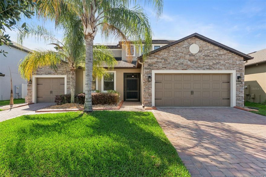MOVE-IN READY! Welcome to this exceptional 6-bedroom, 4.5-bathroom Lennar “Next Gen” home in the gated North Point community of Kissimmee, conveniently located near the Lake Nona area. Built in 2014 and offering approximately 3,899 heated square feet, this spacious two-story residence features an open floorplan, high ceilings, crown molding, ceiling fans, stone counters, and a large eat-in kitchen with an island and appliances included.

A standout feature of the home is the attached private-entry in-law suite, complete with private bedroom and bathroom, living area, kitchenette, refrigerator, microwave, washer and dryer, offering excellent flexibility for multigenerational living, extended guests, or added privacy within the home. The interior has been thoughtfully maintained and improved with owner-reported updates including a complete kitchen remodel, remodeled bathrooms, remodeled closets, new woodwork throughout, new fans throughout the home, new Kohler toilets in all bathrooms, updated first-floor outlets with USB connections, new door handles, utility room cabinetry, and multiple updated appliances.

Outdoor living is another major highlight, with a heated private in-ground pool, lighting, screen enclosure, covered and screened rear lanai, cleaned and sealed pool deck, AstroTurf around the pool, deck TV area with new fan, landscape rock along both sides of the home, and outdoor furniture on the deck included with the sale. Additional exterior improvements include updated front lighting and porch lighting, sealed front paver/block driveway areas, installed front-side pavers, stone pad sidewalk area, water softener, irrigation system, rain gutters, vinyl fencing, solar, and a 3-car attached garage with overhead storage shelving. Community amenities include a clubhouse, playground, and community pool. This home offers size, flexibility, updates, and a desirable gated location all in one property.