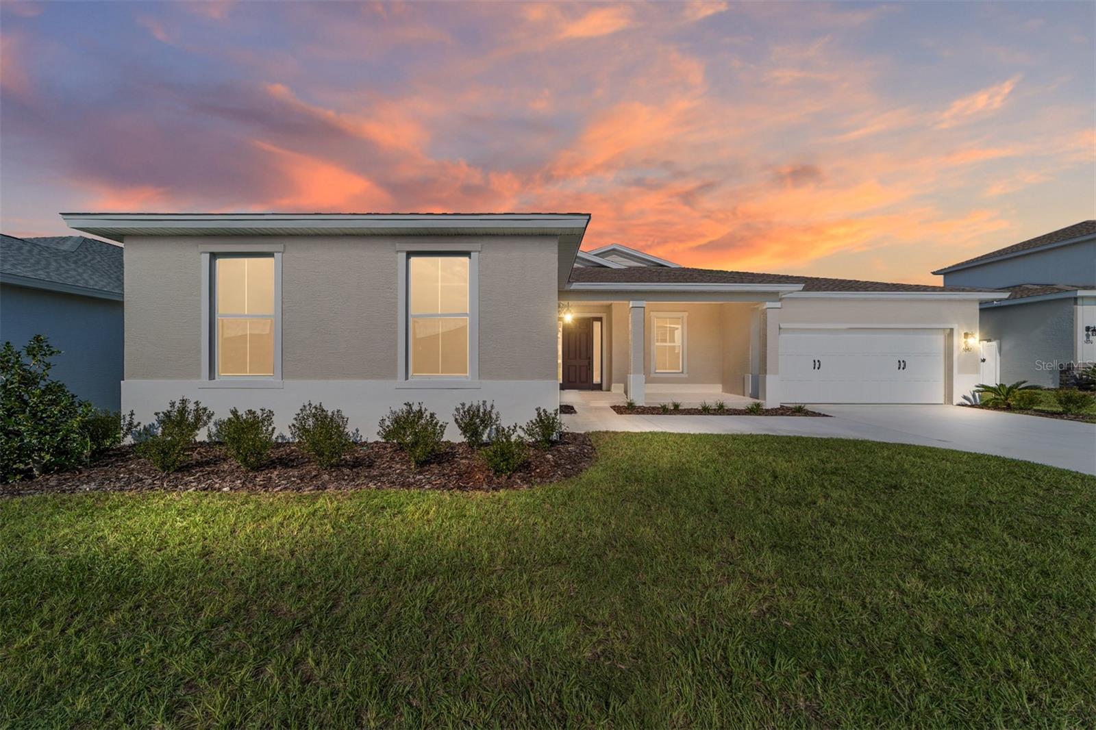 Welcome to the Hawthorn, a spacious and versatile home in Calesa Township designed with family living in mind. Offering 5 bedrooms, 4 bathrooms, and 3,197 sq ft of thoughtfully planned space, this residence combines comfort, flexibility, and style with tile floors in the common areas and plush carpet in the bedrooms. The great room provides the perfect setting for family movie nights or gatherings, while the dining room and breakfast area make mealtimes a joy, and the open kitchen and living spaces flow seamlessly to the covered lanai for easy entertaining or relaxing outdoors. A private flex room adds even more versatility as a home office, playroom, or hobby space. With a 3-car split garage, a convenient laundry suite, and plenty of room to spread out, the Hawthorn is ready to welcome its new owners to move right in and start creating lasting memories in a home built for connection and comfort.