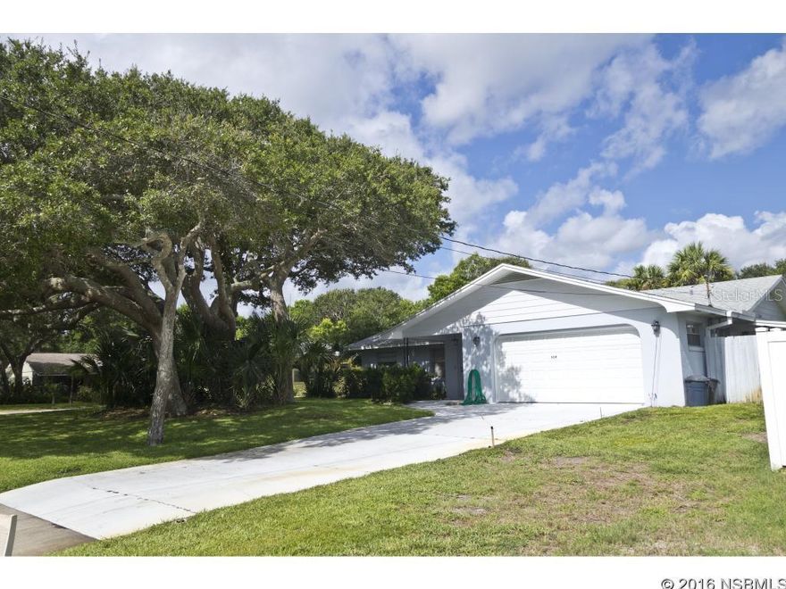 Walk to Flagler Ave. and the beach!  3/2 Block Home with fenced yard, 2 car garage, inside laundry, split plan, large lot Big Florida Room in Back. ;Water: City
