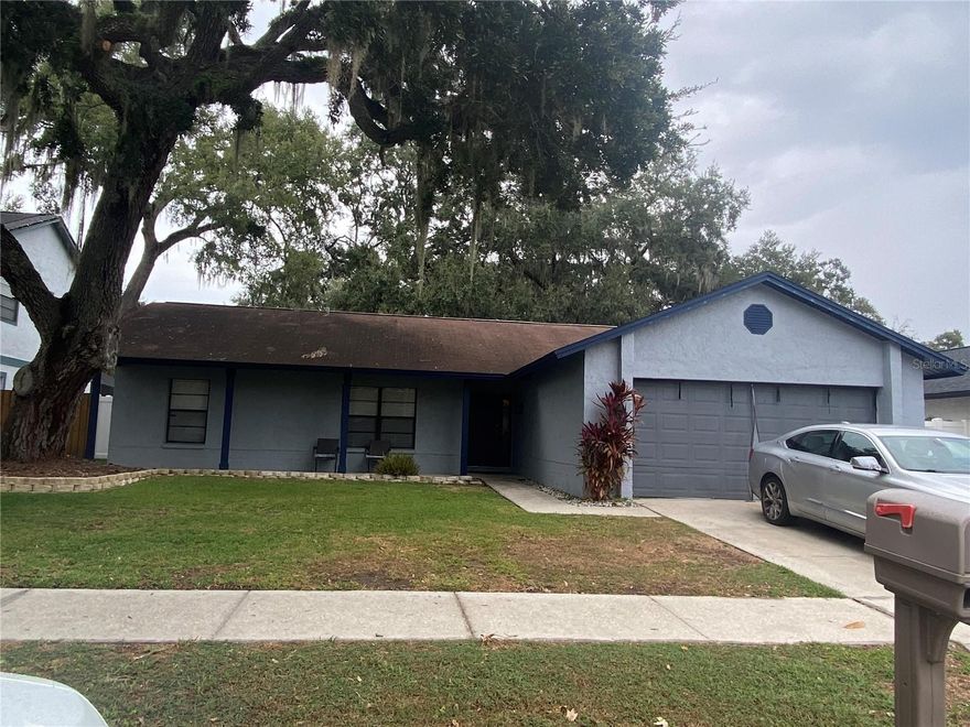 Located on a quiet cul-de-sac in Valrico. This 3 bedroom home offers solid potential for buyers looking to bring their own updates. The roof is approximately 12 years old and the property is being sold As Is due to the roof age and bathroom in need of remodeling. This home features a comfortable layout, wonderful living spaces and a spacious backyard. A great opportunity to customize a well located property in a desirable community.