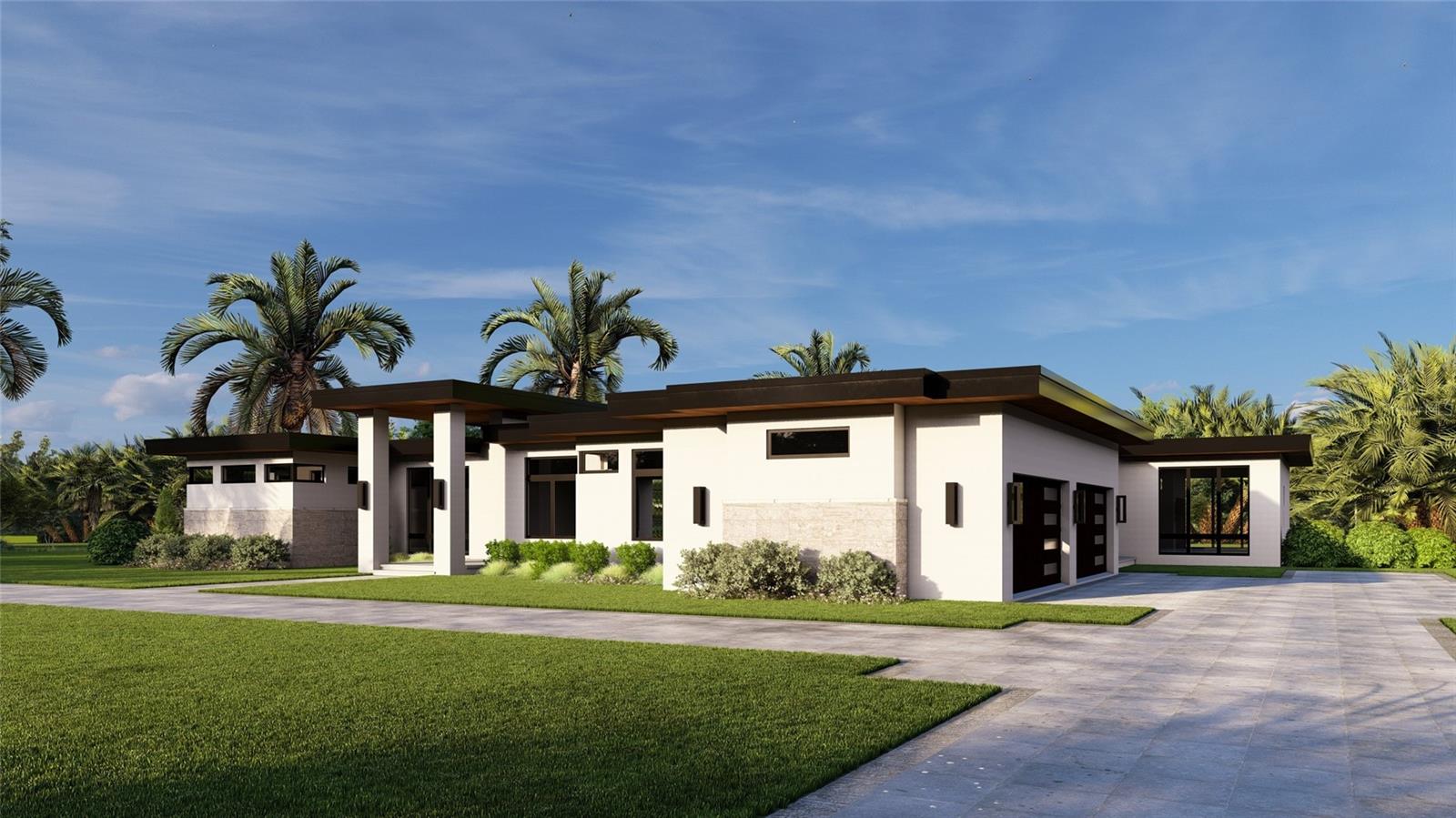 Under Construction. Experience refined, single-story living in The Moksha, a striking contemporary architectural residence in the gated Odessa Preserve. This property is tailored for those who value comfort, privacy, and effortless elegance. Defined by clean lines and an open concept, The Moksha centers around a great room with soaring 14-foot ceilings and seamless flow to the dining area, wine room, and entertainer’s kitchen. A tucked-away den offers work-from-home convenience, while the bonus room flexes to suit media, fitness or retreat needs. At the heart of the home lies a spa-style primary suite, featuring dual walk-in closets, and a hidden dressing closet. A freestanding tub, oversized shower, and dedicated vanities underscore the space’s serenity and scale. Four additional bedrooms each feature en-suite baths, including an in-law suite with private entrance, kitchenette, sitting area and covered patio, creating multigenerational functionality. Two garages offer 1200 square feet of space, ideal for collectors or additional storage. Outdoor living includes a 52-foot covered lanai and state-of-the-art cabana kitchen. Built with efficiency in mind, The Moksha is pre-wired for security and home automation and includes high-performance insulation and energy-efficient appliances. Additionally, hurricane-rated windows and a whole-house generator ensure uninterrupted comfort, power and security during inclement weather. In the exclusive Odessa Preserve, residents enjoy access to top-rated schools, upscale shopping, and fine dining, all within a secure, gated community. The Moksha stands as a testament to refined living, combining architectural brilliance with modern amenities. It's more than a home, it's a lifestyle choice for those seeking unparalleled comfort and style.
