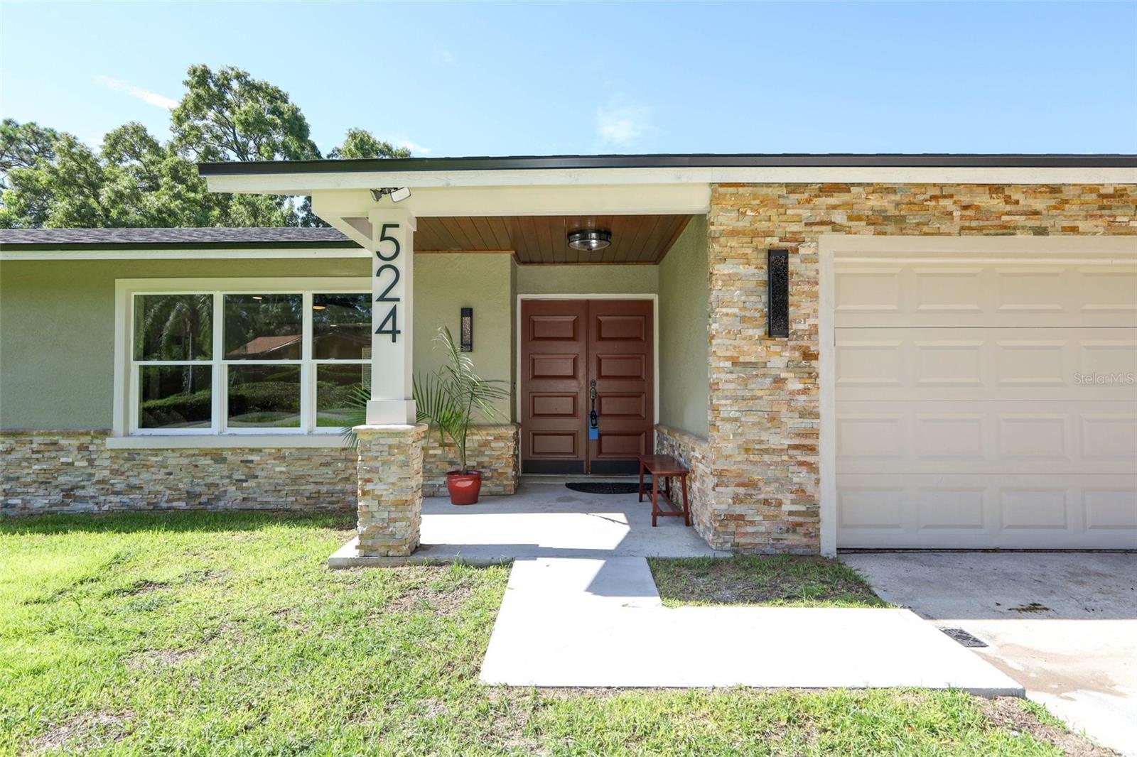 Fantastic location near Cranes Roost with so many upgrades!!! 4 Bedroom 2 Bath single story Block home with gorgeous custom stone accents and a split plan layout. Brand new Luxury Vinyl flooring, Freshly Painted Inside & Exterior. Renovated Kitchen with Granite tops, Travertine Floors, Soft Close Cabinets, Undermount lighting & Stainless Steel appliances. The Primary Bathroom has a large Jetted tub with a separate updated shower. Crown Molding & plenty of storage closets. French Doors that lead to the patio with .30 acres of land including a Shed, Outdoor Shower & Gazebo! LED Lights, Spray Foam Insulation in the attic. Inside Laundry Room with Storage & Utility Sink. So much Natural light. Lower water bill with an irrigation system on Reclaimed water. Room to store your boat, RV or trailer behind a double gate.
ROOF 2025, NEWER WINDOWS,WATER HEATER 2019
CEILING FANS, NO POPCORN, SEPTIC PUMPED July 2025. NO HOA. The yard is 95% Fenced. Close to Publix & I-4. Watch the Fireworks from your home! Truly Move-In Ready