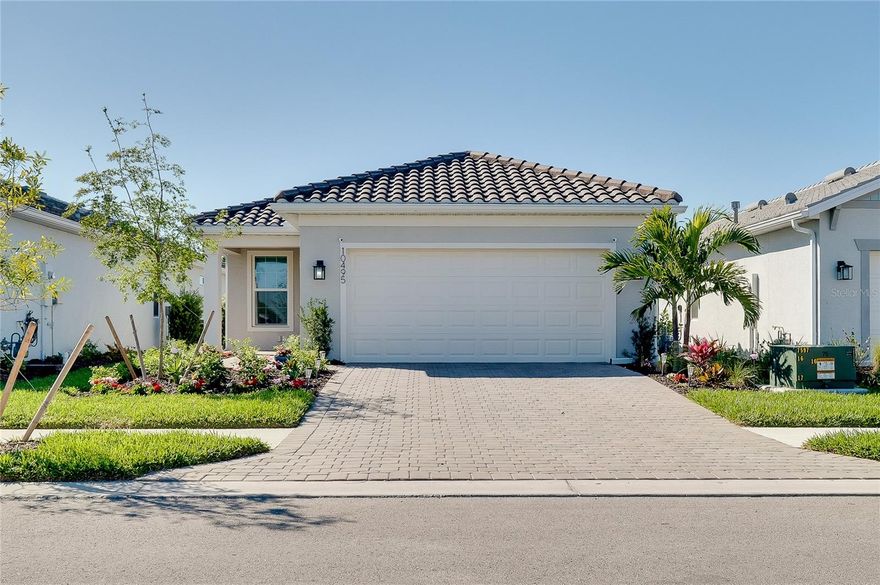 SELLERS ARE OFFERING $5,000 CLOSING CREDIT! What an amazing opportunity to own a 2026 WATERFRONT home in BEACHWALK by Manasota Key, just 2.5 miles from the beach!  This home was just built in JANUARY 2026 and the owner has done SEVERAL UPGRADES such as CEILING FANS, LIGHTS, blinds/window treatment, EPOXY in the garage!  SAVE $4,000 in CAPITAL CONTRIBUTION compared to buying new from the builder and move in without the wait!  The $5,000 closing credit AND the $4,000 capital contribution savings almost match incentives currently offered by the builder.  BUILDER WARRANTIES are TRANSFERABLE to the new owner - this home is BETTER THAN NEW! 

Welcome to 10495 Abaco Falls Drive, a beautifully designed CONTOUR model with beautiful WATER VIEWS. This home features 2 BEDROOMS, 2 BATHS, and a versatile DEN or office. TILE THROUGHOUT for ease of cleaning! Step inside and you’ll find an OPEN-CONCEPT FLOOR PLAN with elegant finishes throughout. The GOURMET KITCHEN features modern cabinetry, GAS stove, stainless steel appliances, QUARTZ countertops, and a spacious ISLAND — perfect for entertaining or relaxing while enjoying your serene lake views. The owner’s suite offers a peaceful retreat with a spa-inspired bath and a very generous walk-in closet. Outside, your large COVERED LANAI is the ideal spot for morning coffee, bird watching, or dinners overlooking the water. Living in BEACHWALK by Manasota Key means every day feels like a vacation and NO CDD here or CITY TAXES! Residents enjoy MAINTENANCE FREE living and RESORT-STYLE AMENITIES, including: A stunning 11,000 sq. ft. clubhouse with ON-SITE DINING and BAR, RESORT-STYLE POOL with beach entry and lap lanes, PICKLEBALL and tennis courts, Bocce courts, FITNESS center and movement studio, DOG PARK and walking trails. Only minutes from Manasota Key beach, and local shopping and dining! Coming soon...the opening of the WATERLINE RESTAURANT and the addition of a new 13,000 sq. ft. 3RD AMENITIES CENTER with GOLF SIMULATOR, auditorium and huge GAME ROOM. Don’t miss your chance to own this move-in ready single family home on a water lot — and instant savings!