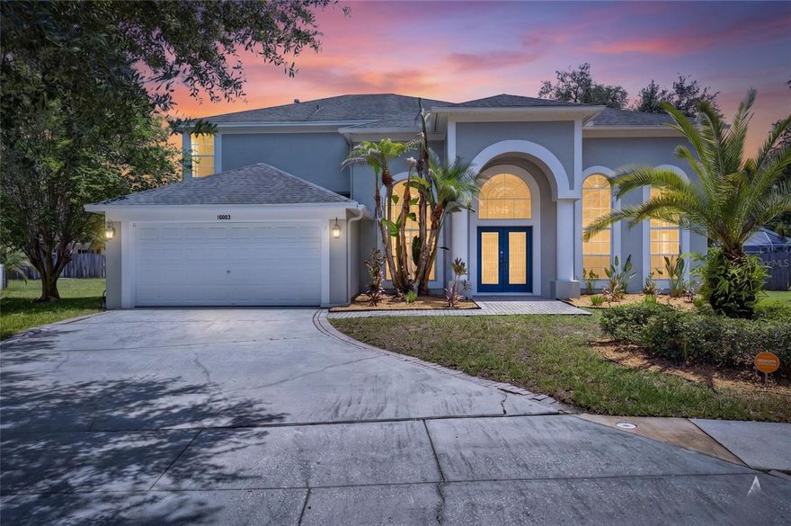 Welcome to 16003 Ridley Place, a beautifully maintained pool home located on a quiet cul-de-sac within the desirable gated community of Tampa Palms.

Offering approximately 2,577 square feet of living space, this 4-bedroom, 3.5-bath residence features an open and functional floor plan with abundant natural light, spacious living areas, and comfortable indoor-outdoor living. The kitchen provides ample cabinet and counter space and flows seamlessly into the main living areas, making it ideal for both everyday living and entertaining. All major kitchen appliances convey with the property.

The primary suite offers a private retreat, while the additional bedrooms provide flexibility for family, guests, or a home office. Step outside to enjoy the private screened pool area, perfect for relaxing or entertaining year-round.

Additional features include a gas water heater, mature landscaping, and a spacious homesite. Families will appreciate the proximity to highly rated schools, while residents enjoy convenient access to shopping, dining, medical facilities, USF, Moffitt Cancer Center, major highways, Downtown Tampa, and Tampa International Airport.

Located on approximately 4,100 acres of beautiful native Florida landscape, Tampa Palms is one of New Tampa's most established master-planned communities. The community embraces the Hillsborough River and offers residents access to parks, playgrounds, walking and biking trails, tennis and pickleball courts, recreational facilities, and a strong sense of community. Conveniently situated along the I-75 and Bruce B. Downs corridors, Tampa Palms combines natural beauty with everyday convenience.

This home offers an exceptional opportunity to enjoy Florida living in one of Tampa's most sought-after communities.