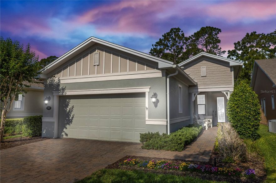 Welcome to this beautifully upgraded 2-bedroom, 2-bath home, PLUS a versatile flex space perfect for a guest bedroom, office, gym or hobby space, located in a highly desirable gated 55+ community with no rear neighbors! Step inside and immediately notice the soaring 12-foot ceilings and 8-foot doors, creating an open and airy feel throughout. The main living areas feature durable tile flooring, while the bedrooms and flex space offer cozy carpeting. The heart of the home is the updated, newly renovated designer kitchen, thoughtfully crafted for both everyday living and entertaining. Featuring new quartz countertops, a gas stove, single-basin sink, and an abundance of storage with deep pull-out drawers, cabinet pull-outs, and soft-close cabinetry. A large walk-in pantry provides even more space, making this kitchen as functional as it is stylish. The spacious living room is highlighted by an elegant tray ceiling, seamlessly flowing out to your private outdoor oasis. Relax year-round on the huge screened-in, newly extended paver lanai (added just one year ago), plus an additional 10x10 paver patio—perfect for grilling, entertaining, or enjoying peaceful Florida evenings with added privacy. The primary suite is a true retreat, featuring a tray ceiling, dual vanities, glass-enclosed shower, and two walk-in closets for ample storage. Additional upgrades include gutters, washer and dryer included, and thoughtful design features throughout that enhance both convenience and value. Beyond the home, the gated community clubhouse offers a comprehensive suite of upscale, resort-style amenities designed for both relaxation and an active lifestyle. Residents enjoy access to a beautifully appointed clubhouse featuring an on-site restaurant, resort-style pool, sauna, and hot tub. Recreational options include tennis and pickleball courts, a mini putting green, and a fully equipped fitness center, creating a truly elevated, amenity-rich living experience. This move-in ready home offers the ideal combination of modern upgrades, open-concept living, private outdoor space, and luxury community amenities, all in a location that provides both tranquility and convenience. Don’t miss your chance to own this beautifully maintained home, schedule your private showing today! Home may be under audio or visual surveillance.