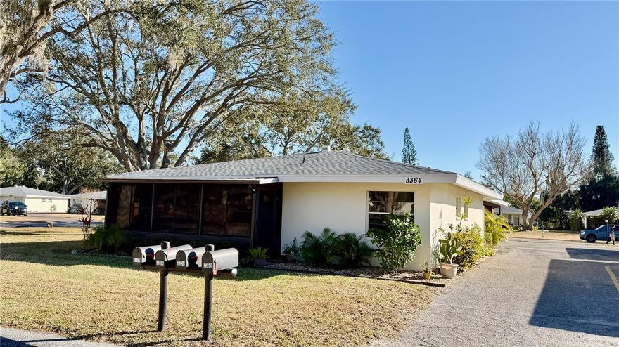 Welcome to this beautifully maintained villa in the gated community of Ramblewood Acres, ideally located in the heart of Sarasota. This residence offers 2 bedrooms, 2 bathrooms, and 1,003 SqFt of living space, along with two assigned parking spaces. The home features renovated bathrooms, an updated kitchen with modern finishes, and direct access to a screened-in patio perfect for relaxing or entertaining. Residents enjoy access to three community pools, tennis courts, a clubhouse, dog park, and playground areas — all within a secure, well-maintained setting. Conveniently located just 3 miles from Downtown Sarasota, this property offers comfort, amenities, and lifestyle in a highly accessible location.