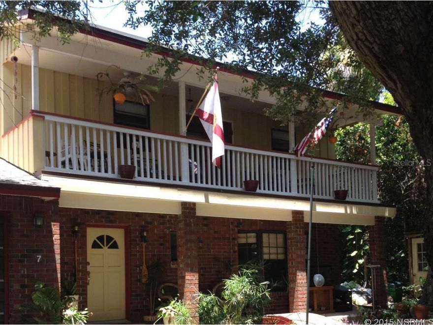 If you're looking for the perfect location, you'll find it here!  Owners motivated - bring offer! This spacious two-story home is only blocks from the beach.  It is nestled on a riverfront street away from beach traffic.  A community boat ramp at the end of the street gives homeowners access to the Intercoastal Waterway.  The master bedroom features french doors leading to a large private balcony, his and her spacious closets and a custom vanity.  There is a bedroom with a lovely bay window on the first floor that could serve as an in-home office.  This home has many upgrades including a new 2015 AC system, and custom Quaker-Made cabinets throughout.  Tropical landscaping and a large covered porch at the entryway, plus a fenced backyard with a fire pit and an outdoor shower. ;Water: City