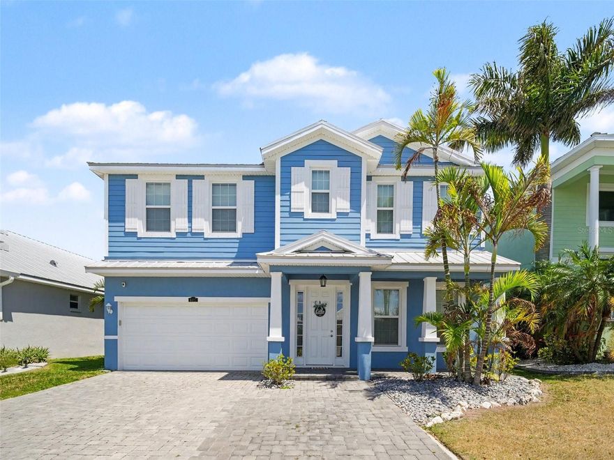Take advantage of a rare opportunity with an assumable VA loan (subject to lender approval) in the gated waterfront community of Bimini Bay, ideally located in the heart of Apollo Beach. This beautifully designed two-story home offers 4 bedrooms, 2.5 baths, and a thoughtfully planned layout that blends comfort, functionality, and coastal charm. From the moment you enter, you’re welcomed by soaring ceilings, abundant natural light, and a seamless flow between formal and casual living spaces, including a formal dining room, spacious living area, and a private office ideal for remote work. The kitchen connects effortlessly to the main living areas, creating a perfect setting for everyday living and entertaining. Upstairs, all bedrooms are generously sized, along with a versatile bonus room that can serve as a media room, playroom, or additional lounge space. The expansive primary suite offers a peaceful retreat with a sitting area, oversized walk-in closet, and a spa-inspired bathroom featuring dual vanities, a garden tub, and a separate walk-in shower. A conveniently located upstairs laundry room adds to the home’s functional design. Outdoor living is just as impressive, with a covered lanai and premium hot tub overlooking the fully fenced backyard—ideal for relaxing or hosting guests. Boating enthusiasts will appreciate direct access to a saltwater canal, complete with a private dock, power and water hookups, and a 10,000-lb boat lift, providing quick access to open water and the ultimate Florida boating lifestyle. A durable metal roof adds long-term value and appeal, while the gated community offers low HOA fees and no CDD. Conveniently located near shopping, dining, schools, Downtown Tampa, and major highways, this home delivers the perfect balance of waterfront living and everyday convenience.