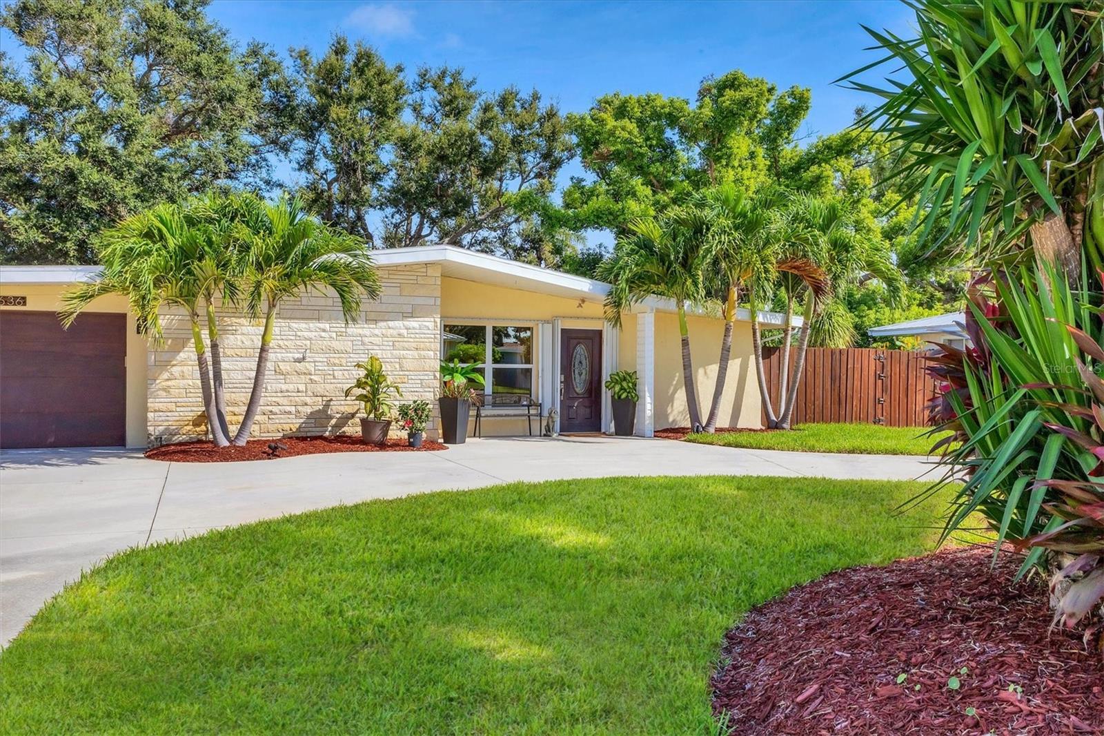 Vintage Venice charmer with pool on an oversized lot! Located in the Historic District of Venice Island only 0.2 miles to the private beach which is only accessible by neighborhood residents and a short stroll to Venice Beach where you can enjoy morning yoga classes or just relax and enjoy the beautiful view!
Also, a short stroll to the vibrant downtown district with its quaint shops, cafes, and restaurants. This beautifully updated pool home sits on an oversized, fully fenced lot in one of the Island's most desirable locations and on the best street with the nicest neighbors. Featuring 3 bedrooms (one of which is currently used as an office), 2 remodeled bathrooms, a living room, and a dining room, plus an oversized garage that could fit two compact cars. The home offers the perfect blend of modern comfort and classic character. The light-filled living room boasts slightly elevated ceilings and features 2 beautiful skylights that resemble windows to the sky. The dining room opens to the lanai and pool area through glass doors. The kitchen is sleek, clean, and well-maintained, and full of character. It offers ample cabinet and counter space, a stylish backsplash, and new stainless-steel appliances. A cozy counter-height bar sits beneath a charming side window-perfect for enjoying your morning coffee as the sunlight streams in and white Ibis birds wander outside, visible through the living room windows. The spacious covered patio features a built-in bar, ideal for entertaining, while the large backyard offers privacy and ample space to relax or play. Many updates have been made, including the roof, AC with a Halo UV light, ductwork and solar attic fan, appliances, backsplash, garage door, pool resurfacing, pool pump and heater, pool screens, Polyaspartic lanai floor, ceiling fans, light fixtures, plumbing/pipes with a 50 year warranty, electrical work, a shed for the generator, and the list goes on! All furniture is available to be purchased. Don't miss this rare island GEM with all the updates and unbeatable walkability! Famous Sharky's and Caspersen Beach with kayak launches and the doggy beach are only 2 miles away. Everything is at your fingertips by bicycle either to spend a day at one of our fantastic beaches or enjoy one of the free concerts or many festivals throughout the year in our beautiful downtown Venice! Can't wait to see you there!