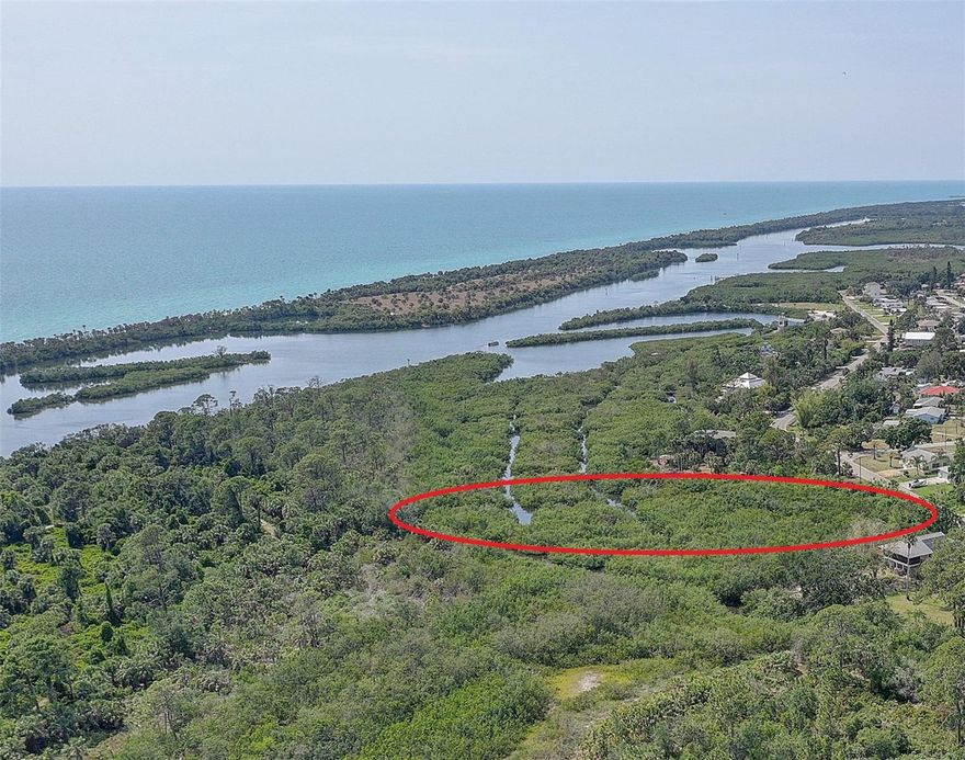 Just reduced $150k.One of the last one acre lots to build your dream home located on a creek, in a beautiful area with all large parcels and nature in every direction. EASY WALK TO THE BEACH FERRY! VERY NICE AREA OF South Venice. Also home is less than 10 min to World-Renowned Legacy Trail, very popular for biking. Also dining, shopping, medical, golf, tennis, almost anything is within 5 minutes! Perhaps best of all is the fact that when you buy property in this neighborhood, by virtue of a trust, you own a slice of Florida beach & the Gulf of Mexico plus various other bay front properties. That's right the South Venice Beach waterfront Community Park w/boat ramp & ferry service to it's own 1300 foot deeded beach is owned by the residents. A nominal fee is required to use the South Venice Beach facilities. Also, Shamrock Park is close-by w/ playground, nature trail, basketball, tennis courts & entry to County-Wide trails & Legacy Trail. Plus, the Civic Assoc on Alligator Dr offers interesting events & social opportunities. Yes, you have found paradise. Come build and live on vacation!