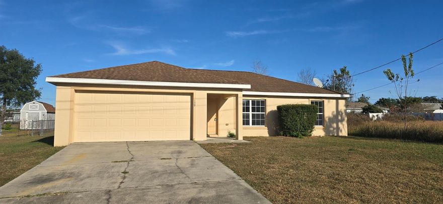 Conveniently located 3 bed, 2 bath home with attached 2-car garage.  Mature landscaping and chain link fenced backyard.  All kitchen and laundry appliances included.  Close to Belleview and a short drive to Lake Weir and The Villages.