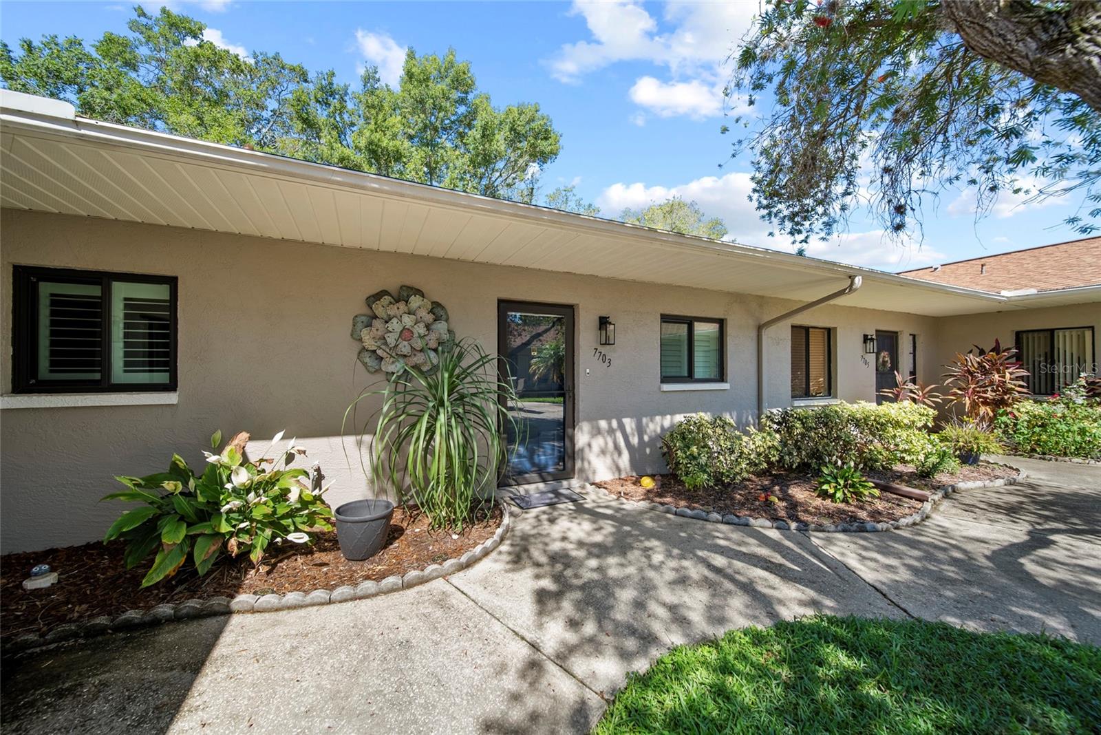 Pet-Friendly | No Flood Zone | Fully Furnished
Welcome to this beautifully remodeled 1-bedroom, 1-bathroom villa nestled in a serene 55+ community. This spacious home features an open-concept layout with a bright and airy living and dining area—perfect for entertaining or relaxing in comfort. Step out onto your private bonus room to enjoy your morning coffee or unwind with the Florida sunset.
The generous primary suite includes a large closet for ample storage, while the versatile bonus room comes equipped with a fold-out bed—ideal for guests or use as a home office. Enjoy resort-style living with access to a sparkling community pool just steps away.
This low-maintenance villa was tastefully renovated in 2023 with hurricane-rated windows and French door, luxury vinyl plank flooring throughout, new shower surround, updated interior doors, and modern baseboards. Best of all, it’s being sold fully furnished—just bring your suitcase and settle right in!
Comfort, convenience, and community await—schedule your showing today!