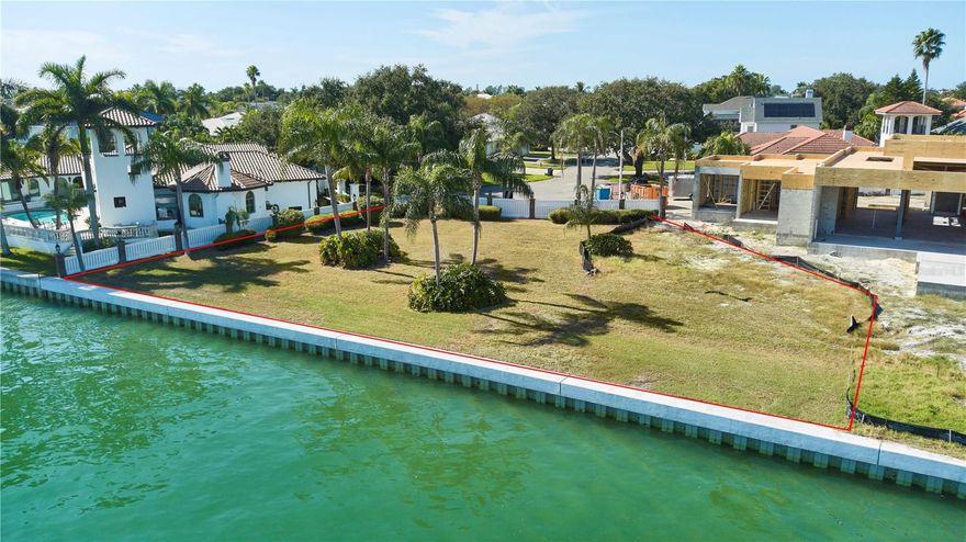 TIERRA VERDE, GRAND CANAL ! Rare 155 Ft  waterfront footage on Tierra Verde’s protected  Deep Water Grand Canal . With easy access to the Gulf of Mexico, the Intracoastal Waterway and Tampa Bay, this location is a boater’s paradise. This prime cleared building lot is surrounded by new multi million dollar custom homes ,and features a newer 40” concrete cap seawall. Tierra Verde is conveniently located near the Gulf beaches, Ft Desoto Park, vibrant downtown St Petersburg , Tampa International airport , great shopping and restaurants .
Come build your dream home! Be Sure to Watch Aerial Virtual Tour ! Under Facts and Features on some sites.