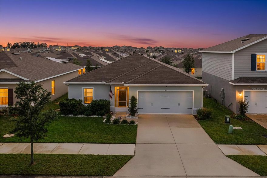 Welcome to this beautiful Central Florida home!
This energy-efficient four-bedroom, two-bath residence is equipped with solar panels, offering comfort and savings. As you enter, you’re greeted by a spacious foyer with tile flooring throughout, leading into an inviting open floor plan.
The kitchen is perfect for entertaining, featuring ample cabinetry, a center island, granite countertops, and a stylish decorative tile backsplash. The kitchen opens seamlessly to a very spacious living and dining area, creating a warm and welcoming space for gatherings. From there, step out to the screened-in lanai, ideal for relaxing and enjoying the Florida lifestyle.
This home offers a split floor plan for added privacy. The primary suite is generously sized and includes a large walk-in closet and a spacious master bathroom with a convenient walk-in shower. All bedrooms feature carpet flooring and walk-in closets. The fourth bedroom, currently used as an office, can easily function as a bedroom.
The laundry room is centrally located and includes extra storage. Additional highlights include a two-car garage and a thoughtfully landscaped backyard with planters, a solar water fountain, windmill, birdfeeders, birdbath, and a decorative wrought-iron fence. The yard also features fruit trees, hibiscus, mature rosemary plants, two rain barrels, and a Rain King system.
This home is complete with a water softener, motion-sensor lighting at the front and back, a high-tech security system with cameras, a front porch, and enclosed gutters and downspouts.
Conveniently located near major highways, theme parks, shopping, medical facilities, and more—this home truly has it all.
Schedule your private showing today and don’t miss out on this beautiful Florida home!