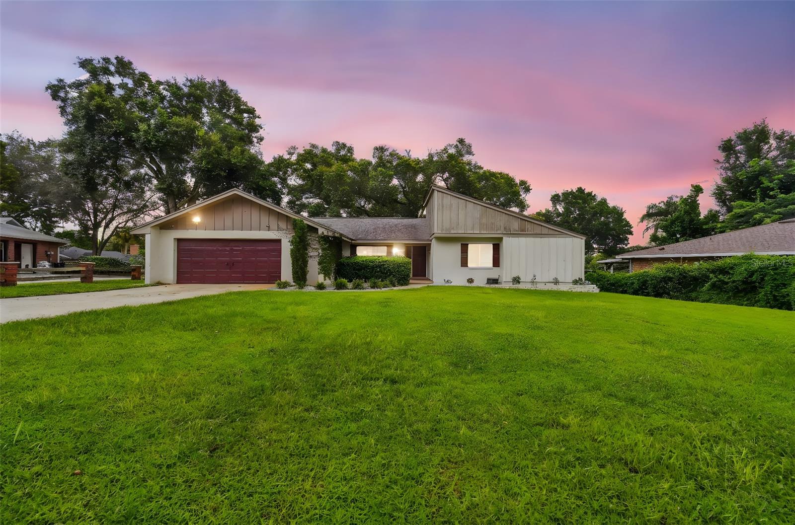 Welcome to Liberty Lane, in a quiet neighborhood in South Lakeland where you'll find this beautiful 3 bedroom, 2 bathroom, 2 car garage home ready for it's new owners! This home offers a split floor plan, providing space and privacy for the three bedrooms. The primary bedroom features an en suite bathroom with granite counter tops and dual sinks, a large walk-in closet and sliding glass doors that lead out to a private screened in porch overlooking the backyard. The kitchen features stainless steel appliances and plenty of cabinet and counter space. The living room with vaulted ceilings leads out to another large screened in lanai perfect for entertaining. The home sits on a large lot with a fenced in backyard and mature landscaping. There is NO HOA, and it is located close to many shopping and dining options.
