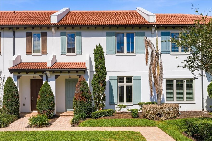 Welcome to this beautifully designed, architect-crafted townhome, freshly repainted throughout and lovingly maintained by its original owners. From the moment you step inside, you’re greeted by a bright, open-concept layout filled with thoughtful upgrades and elegant details. The main level flows effortlessly, featuring a stylish living and dining area bathed in natural light and accented with refined crown molding. At the heart of the home, the gourmet kitchen impresses with granite countertops, a modern backsplash, ample cabinetry, and an oversized island perfect for entertaining. Transom light doors lead to a screened-in, covered patio—your private retreat to relax and enjoy Florida’s year-round sunshine. Upstairs, the spacious primary suite offers a true escape, complete with a luxurious en-suite bathroom featuring dual vanities, a garden tub, a separate glass-enclosed shower, and tasteful finishes throughout. One of the standout features is the bonus apartment—ideal for guests, extended family, or even as an income-producing opportunity. Completing the home is a 2-car garage with a sleek epoxy finish, combining durability with a clean, polished look. This property is just 17 minutes away from Disney. Schedule your showing today.