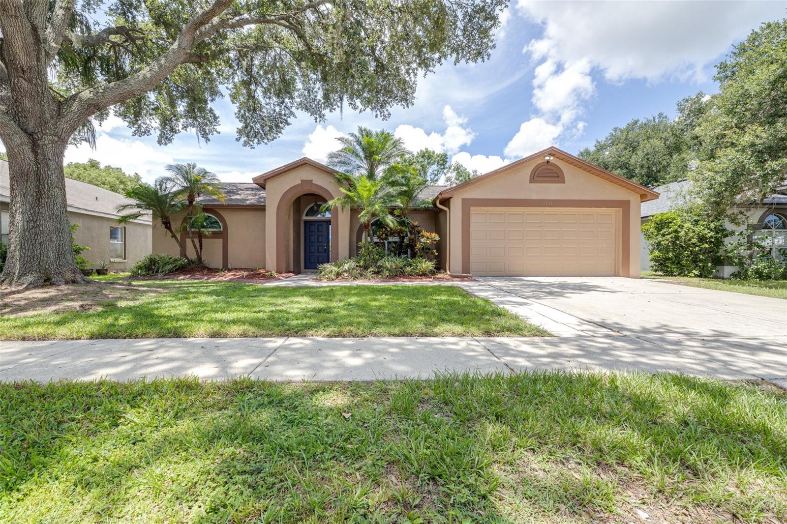 Welcome home to this beautifully maintained 3-bedroom, 2-bathroom saltwater, heated, and screened-in pool home with no rear neighbors, offering the ultimate in privacy and relaxation. This home showcases true pride of ownership with a custom kitchen, 2022 hurricane-rated windows, and a split floor plan that includes both a formal living room and a cozy family room, plus a dedicated formal dining area. Step outside to an expansive backyard perfect for entertaining, featuring a custom-built fire pit and a massive shed with a loft, electrical, and A/C hookup—ideal for a craft room, workshop, or man cave. Major updates include a roof replaced in 2017, a new AC unit in 2020, and a water heater installed in 2021. Energy efficiency is a standout feature, thanks to the Sonova solar panels that help keep electric bills remarkably low. With no CDD fees, extremely low HOA fees, and a quiet, desirable neighborhood, this home offers the perfect blend of comfort, convenience, and value. Don’t miss your chance to make it yours—schedule your showing today!