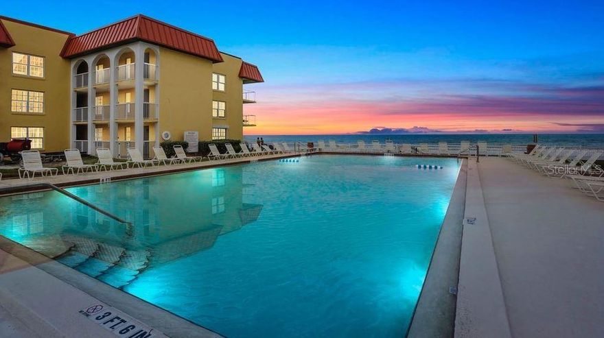 Top 3rd floor 2BR/2BA tastefully furnished condo with incredible ocean views & sunrises from the south facing balcony! Point East is an oceanfront resort located in the preferred non-driving beach zone, so it's a car free beach for family fun and safety. Point East recently finished a $6 Million concrete restoration and waterproofing project from top to bottom, including the roof, the parking lot & elevators! Brand new kitchen cabinets and countertops are just beautiful! Master bedroom & living room open to the spacious balcony  which overlooks the courtyard, pool, kiddie pool & the ocean. Situated next to a park with basketball, racquetball & a playground for kids & provides extra parking for guests & family members! Conveniently located within walking distance to shops, restaurants & church. The unit is completely tiled with 18" beige tile, laid on the diagonal, which is very attractive & easy to clean. Fully stocked kitchen has a large pantry & newer white appliances including Ref. with icemaker, D/W, glass top stove/oven & built-in microwave. Newer windows and doors are all high impact wind rated glass & the A/C has 2 years left on parts and labor warranty. Unit has an incredible rental history, with 4 night minimum & makes approx. $15k to $17k/year. The owner, with over 25 years experience in vacation rentals, is willing to consider owner financing & will help with the marketing & future rentals if desired. This adorable unit is being sold totally furnished including a comfy king size bed in the MBR and 2 double beds in the guest BR. Point East features a clubhouse, BBQ grill, seasonally heated pool, owners storage, bike storage, library with Wi-Fi and TV and a board room. Point East is also pet friendly with no restrictions for owners. There is on-site management to handle the rentals if needed. Treat yourself to this move in ready beach getaway & enjoy the Florida lifestyle today that you deserve! ;LocationDescription: Condo ;Water: City