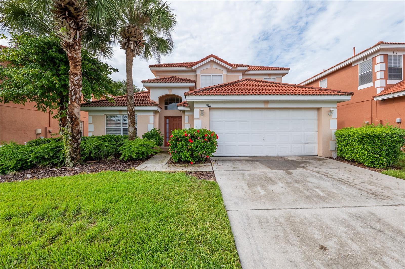 Live the Florida lifestyle in this charming, fully furnished five-bedroom, four-bath pool home in Solana's guard-gated resort community. Upon entering, embrace the soaring ceilings and natural light as you view the breathtaking floor plan of this Mediterranean-style home. Enjoy preparing your favorite meals in the fully equipped kitchen with stone countertops, and stainless steel appliances with a nook overlooking the pool area. The formal dining room off the kitchen is a true entertainer's dream. The impressive family room with warm natural light is a great place to relax and enjoy your favorite shows, game nights, or spend time with the family after a day at work or the parks. This 2-story home features a spacious first-floor primary room with a ceiling fan and a large walk-in closet with an ensuite bathroom. The primary bath features dual sinks, a garden tub, and a walk-in shower. An additional bedroom on the first floor adds convenience, and a bathroom with a walk-in shower with glass surround. This magnificent home offers further entertainment with a private game room with pool table and foosball. Three ample-sized bedrooms upstairs, one with two beds, and a third with bunk beds that share a full bath with extended vanity and shower. The fifth bedroom has a single queen bed with an en-suite bathroom with shower and tub. The covered lanai adjacent to the heated pool/spa with a screen enclosure and no rear neighbors, creates the perfect spot to relax & unwind while sipping your favorite drink or entertaining. Experience privacy and security in the Solana guard-gated Community while enjoying its featured amenities including a clubhouse, fitness center, playground, community pool and so much more. Located close to Disney World, and many other great tourist locations, this Home is prime for you to use year-round, a private vacation home, or short-term as an Airbnb. Don't miss out on this opportunity. Call for your private showing today.