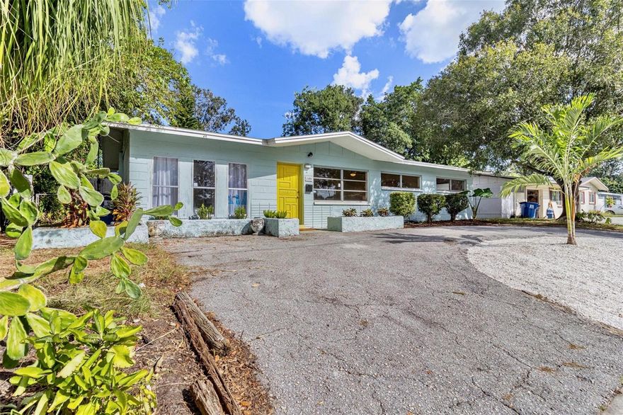 Welcome to Your Disston Heights Oasis! Step into this charming 3-bedroom, 2-bath home nestled in the Disston Heights neighborhood, where comfort seamlessly merges with lifestyle. Upon entering, you'll be immediately greeted by an abundance of natural light that floods every corner of the residence, beautifully showcasing the BRAND NEW LUXURY VINYL FLOORING. The open-concept kitchen is a true culinary haven, boasting stylish butcher block counters and comfortable seating for three. You'll appreciate the convenience of a designated laundry/pantry room and the additional storage provided by the storage shed. Beyond the kitchen, tranquility awaits in your BONUS sunroom, complete with a built-in bookshelf. Step through the inviting glass sliding doors into your backyard oasis, where a concrete patio beckons you to unwind by the firepit. Here, you can fully immerse yourself in the serenity of your own tropical paradise, enhanced by the presence of banana, papaya, and lemon trees. What truly sets this residence apart is its immediate proximity to the JW Cate Recreation Center. You're just steps away from a vibrant recreational hub, offering a walking path, beach volleyball court, pickleball, tennis, baseball fields, and a basketball court. Convenience and entertainment are effortlessly within reach, with the Tyrone shopping center just minutes away. Here, you'll discover a diverse array of restaurants, a movie theater for entertainment, and ample shopping options to satisfy your retail cravings. This Disston Heights oasis is more than just a residence; it's an invitation to a cherished lifestyle. Don't let this opportunity slip away - make this your new home in Disston Heights, St. Petersburg, only a 15-minute drive to downtown or the beaches and 30 to the international airport. Schedule your private showing today and seize the chance to own this extraordinary property. Block Construction. Open Concept floorplan. Fully Fenced Yard. Roof 2021. Equipped with 2 AC units. Luxury vinyl plank 2023.