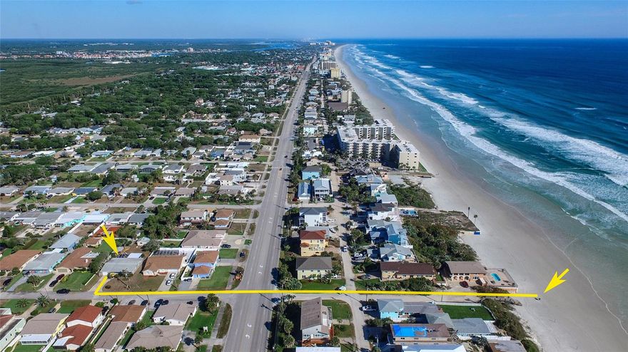 240  STEPS TO THE ATLANTIC OCEAN!   Originally Built as a true 4 bedroom Family home with a 28 x 10.6 Great room. A  privacy wall surrounds  the Oversized backyard has room for a pool.   A Huge screen patio, 39 x 16  leads to an open wood deck, gazebo, slate patio & an 8 x 6 custom fireplace,  all encouraging owning "your own world" on beachside.   Stroll to your beach walkover to witness sunrise & enjoy all the water sports the Atlantic Ocean has to offer you.  Home is centrally located on beachside  & within  a short ride to 5 County Parks, One National Park, Indian River Lagoon Park, Intracoastal Waterway, fishing, boat launches, shopping, restaurants, events on Flagler Av & so much more!
Walk out your front door, look to the East, you are steps to the Atlantic Ocean.....Look to the West, you are a few more steps to a pathway of trees & mangroves that lead  to the Indian River Lagoon Park where you can drop your kayak, canoe, fishing pole &  enjoy the backcounty of the Intracoastal Waterway at its best!
This spacious home has the original terrazzo floors , a 20 x 12 backyard shed  perfect for storing beachtoys or enjoying a creative space. The garage has cabinets, laundry area & room for an extra refrigerator.  
This home offers the opportunity to move in & begin to enjoy the beahside life immediately, or update as you create your own style while  enjoying your life on beachside ! Truly a P E R F E C T Family home to raise your children, watch them grow & prosper in NSB. ;Water: City