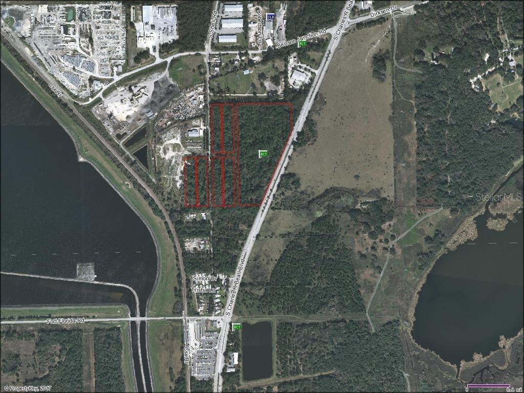 Located in the City of DeBary's SunRail - Transit Oriented Development Overlay District (TOD) that allows for High Density Residential and Commercial Development this 32 acre parcel has 27 acres in the TOD Area and fronts on US Hwy 17-92 the back 5 acres are separated by Shell Road and are Zoned (Commercials) &I-1 (Industrial) and are not in the TOD area. The new TOD mixed use high density Commercial/Residential Allows lots of flexibility. The City of Debary is offering incentives such as a No PUD Review, Expedited Development Review and Reduced Fees and a willingness to think outside the box. This Parcel Sits just North of the new Sun Rail Train Station on the West side of four lane US Hwy 17-92 with over 1500 lineal feet of Highway frontage. There is a 12 inch water main on the East side of the highway and a 8 inch water main on the west side of the property. Hwy 17-92 has been upgraded to 4 lanes starting at the St Johns River Brindge and continuing through Orange City to the North. Take this opportunity to get in on the ground floor of what promises to be a high demand location. There is Current Due Diligence Material available for a buyer who presents a acceptable contract to the sellers. Items Include Phase 1 & 2 Environmental , Tree Survey, Updated Survey with Topo, Environmental Assessment, Arborist Report Offer needs to be on a Standard FARBAR Vacant land contract with an addenda for special terms.