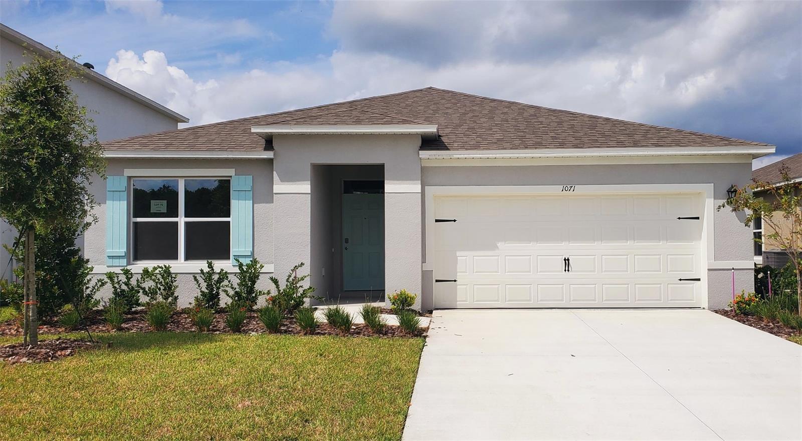 The Aria is a popular one-story 3-bedroom, 2-bathroom home with 1,672 square feet of living space. It features an open concept living area, dining room, and covered lanai. The kitchen includes stainless steel appliances, quartz counters, walk in pantry and a convenient island. The primary bedroom has an attached bathroom with a walk-in closet and double vanity. This home also features a laundry room space with privacy doors and a two-car garage for parking or storage. This all concrete block construction home also includes smart home technology for control via smart devices.
*Photos are of similar model but not that of exact house. Pictures, photographs, colors, features, and sizes are for illustration purposes only and will vary from the homes as built. Home and community information including pricing, included features, terms, availability and amenities are subject to change and prior sale at any time without notice or obligation. Please note that no representations or warranties are made regarding school districts or school assignments; you should conduct your own investigation regarding current and future schools and school boundaries.*