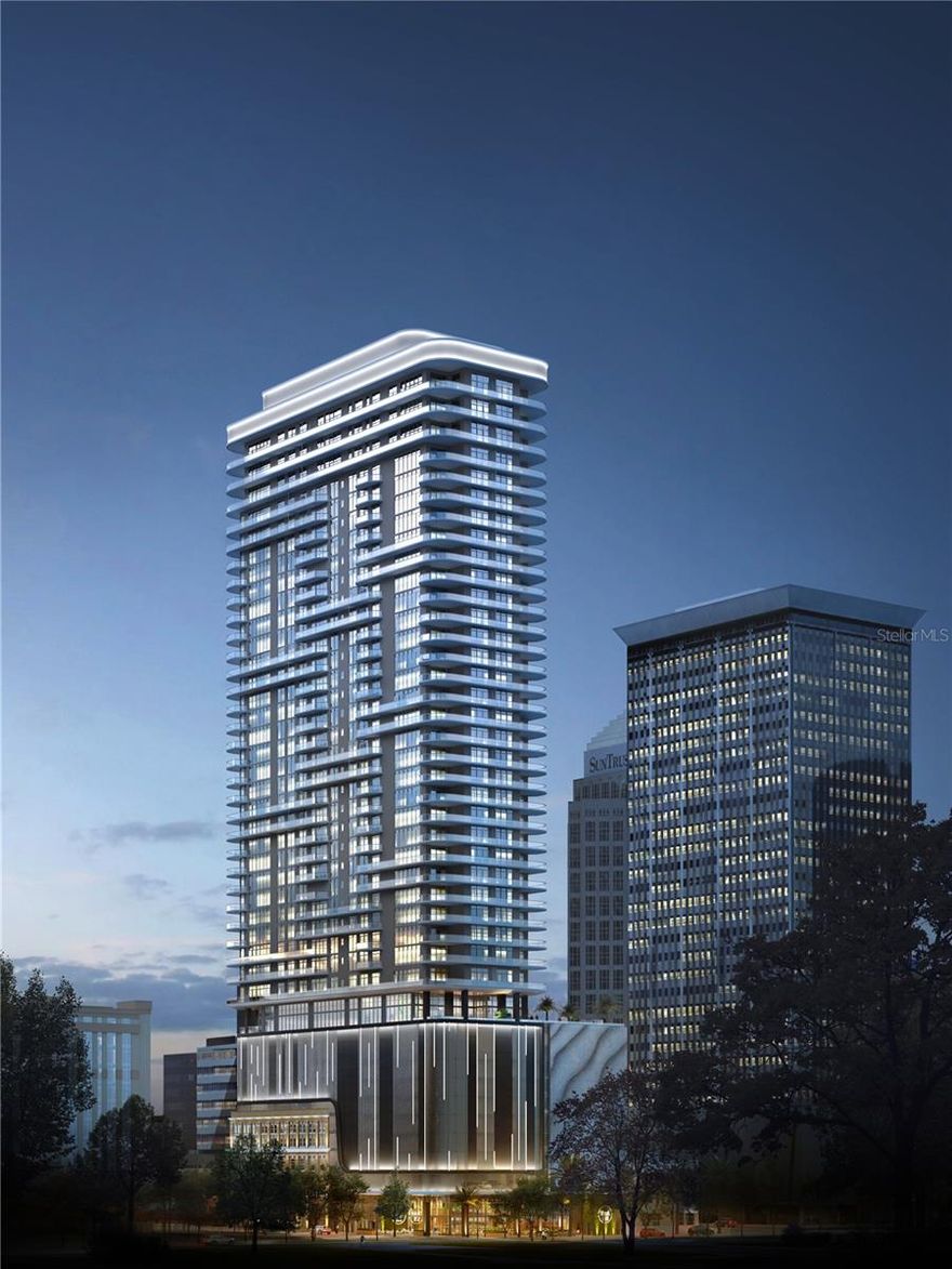 Pre-Construction. To be built. The developers of Hyde Park House are bringing the newest luxury living highrise to downtown Tampa, welcome ONE Tampa! With refined contemporary architecture, elegantly finished residences, and extraordinary resort-style amenities, ONE Tampa’s soaring 42-story tower is an icon in the city skyline offering a lifestyle of unparalleled luxury. Its prime downtown location, just one block from the Tampa Riverwalk and next to Curtis Hixon Waterfront Park, ensures unmatched access to an exciting range of shopping, dining, cultural attractions, and outdoor activities. Located on the northwest corner of the tower, Residence A overlooks Curtis Hixon Waterfront Park and enjoys marvelous sunset views. With two terraces – one off the great room that is ideal for outdoor dining and a second off the two guest suites – this residence offers a lovely indoor-outdoor lifestyle. Floor-to-ceiling windows wrap the spacious open-plan great room and kitchen, suffusing it with natural light throughout the day. The owner’s suite, which features two walk-in closets and an en-suite bathroom with both a shower and a separate deep soaking tub, opens directly to the terrace through sliding glass doors. ONE Tampa provides residents with exclusive access to a host of indoor and outdoor amenities and services that elevate everyday living into something effortlessly enjoyable. From the moment of arrival in ONE Tampa’s chic, fully staffed lobby, residents enjoy flawless personal services as well an exclusive collection of amenities. Set at the 11th and 12th floors and overlooking two parks, indoor and outdoor amenities for health, wellness, socializing, and relaxation include a resort-style pool terrace, an extensive clubhouse, a state-of-the-art fitness center, and a well-equipped business lounge featuring inspiring work from home spaces.

3 BEDROOMS | 3.5 BATHROOMS | DEN

INTERIOR | 2,472 sq ft
EXTERIOR | 540 sq ft