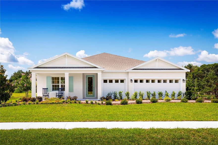 Pre-Construction. To be built. Welcome to Ashton Covey in Winter Haven! Discover the ultimate Florida lifestyle in this stunning community. Perfectly situated just off US Highway 27, your new home offers seamless access to work, outdoor recreation, shopping, dining, and more. Imagine being less than 15 minutes from Downtown Winter Haven, where charming local shops and restaurants await your exploration. Plus, you're just 5 miles from public lake access at Lake Daisy, ideal for a day of boating, paddle boarding, and enjoying the water. The Sandalwood single-family home sets the standard for main level luxury. A convenient family entry welcomes you inside to unmatched space and style. A full bath sits between 2 bedrooms, while a guest suite with full bath is found off the 3-car garage. Use the versatile flex space as a home office. The gourmet kitchen includes a large island overlooking dining space and the family room, ideal for gathering with family and friends. Your luxurious owner’s suite features a double vanity bath and massive walk-in closet, plus private access to the rear lanai. You’ll be stunned by The Sandalwood. All Ryan Homes now include WIFI-enabled garage opener and Ecobee thermostat. **Closing cost assistance is available with use of Builder’s affiliated lender**. DISCLAIMER: Prices, financing, promotion, and offers subject to change without notice. Offer valid on new sales only. See Community Sales and Marketing Representative for details. Promotions cannot be combined with any other offer. All uploaded photos are stock photos of this floor plan. Actual home may differ from photos.
