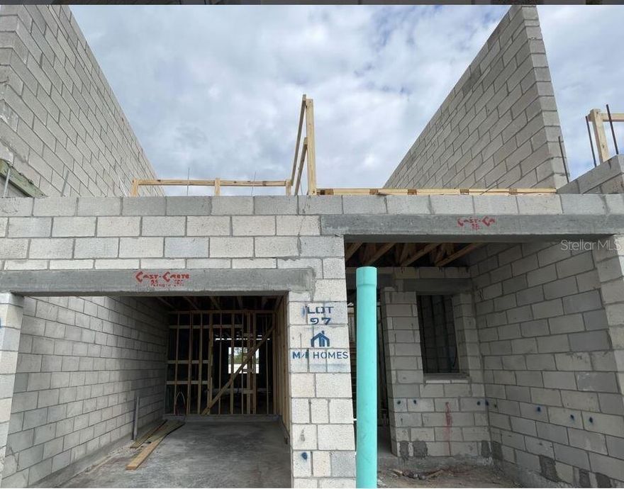 Under Construction. Welcome to the Santa Maria at Tyson Ranch. This gorgeous townhome features a spacious layout with 1,846 square feet, 3 bedrooms, 2.5 bathrooms and a 1-car garage.Walk in from your private entrance through the foyer. This space flows directly into the great room, dining area, and kitchen.The highlighted feature of this space is the flow-through island that delivers additional seating and prep space—bring over family and friends for new recipes and late-night cocktails. The covered lanai is calling for an outdoor patio set to dine or relax outside on those pleasant Florida nights.  The owner’s suite has a large walk in closet and a spacious bathroom with tub and shower. Make an appointment to see this beauty today!